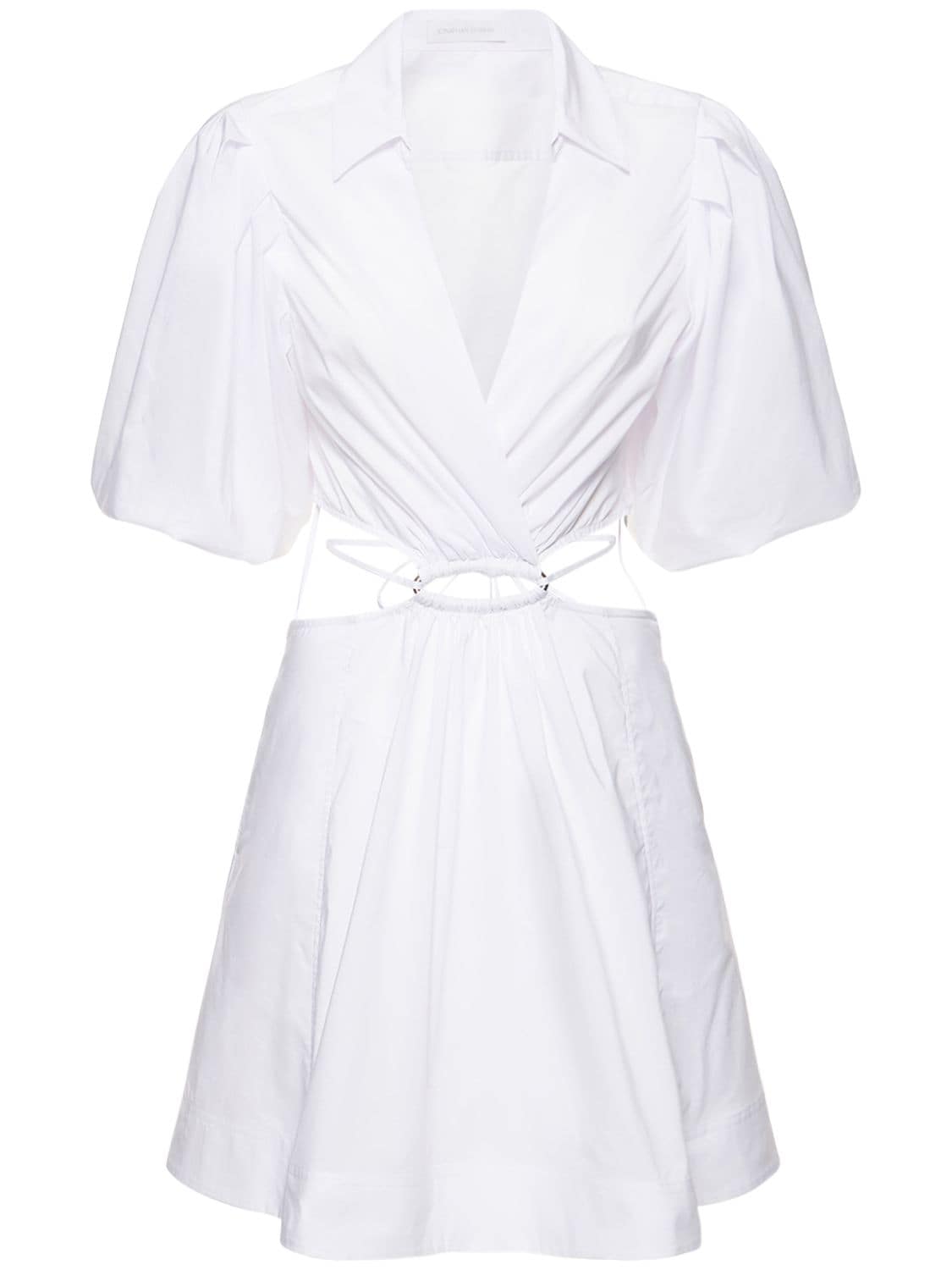 Jonathan Simkhai - Aurora cotton blend mini dress - White | Luisaviaroma