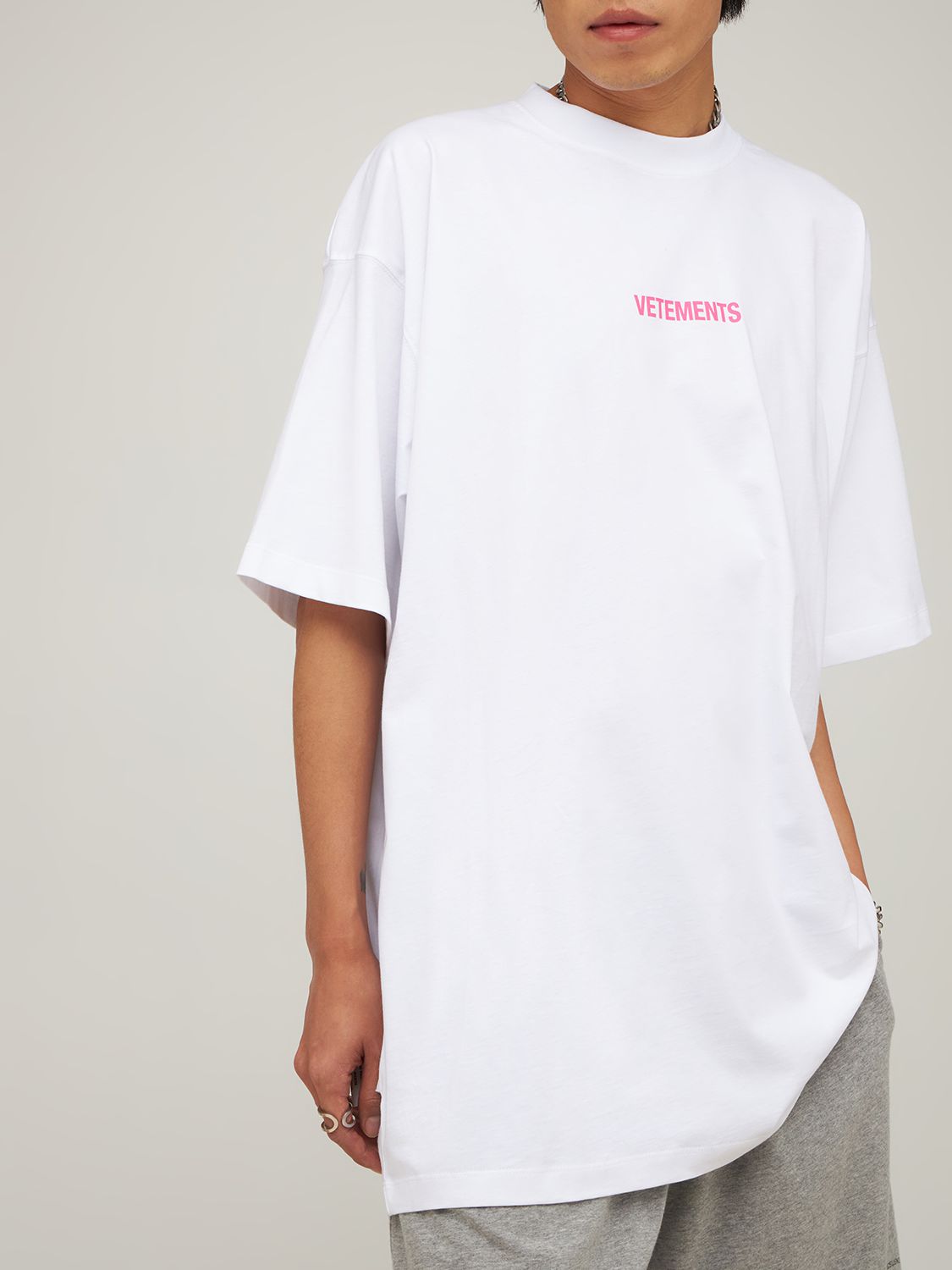 T-shirt Aus Baumwolle Mit Logo