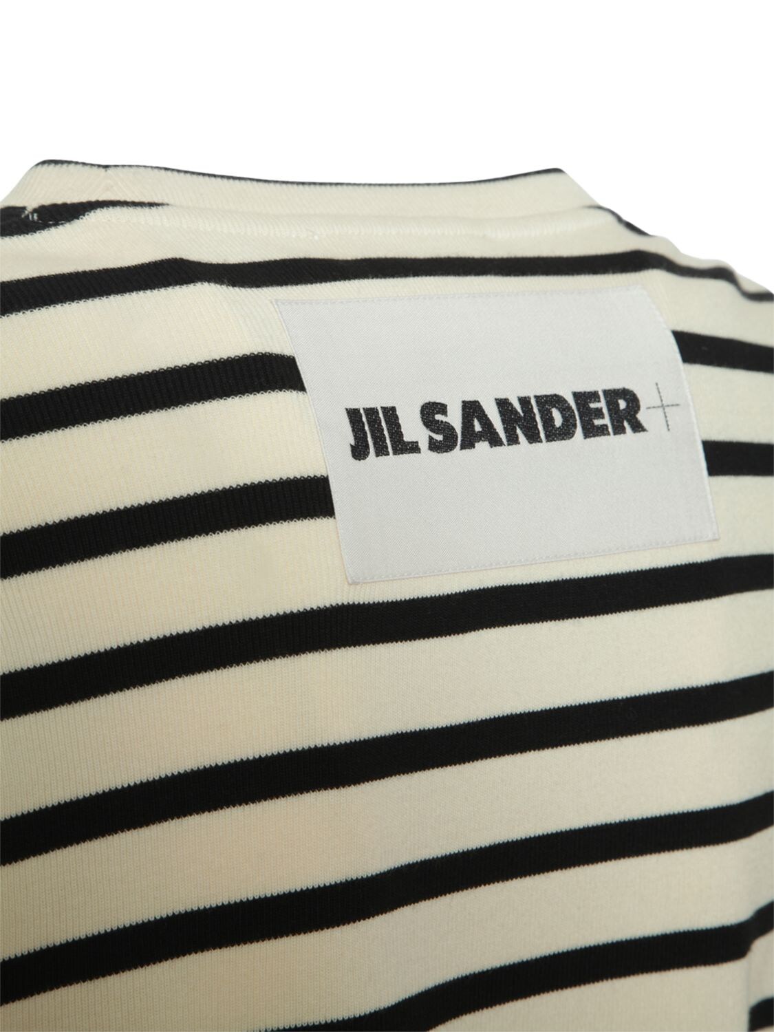 Shop Jil Sander Striped Ribbed Cotton T-shirt In Multicolor