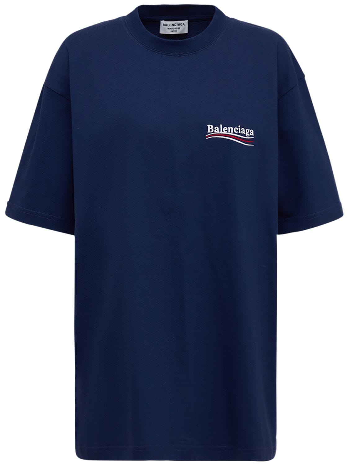 Balenciaga Political Campaign Regular T-shirt in Blue for Men