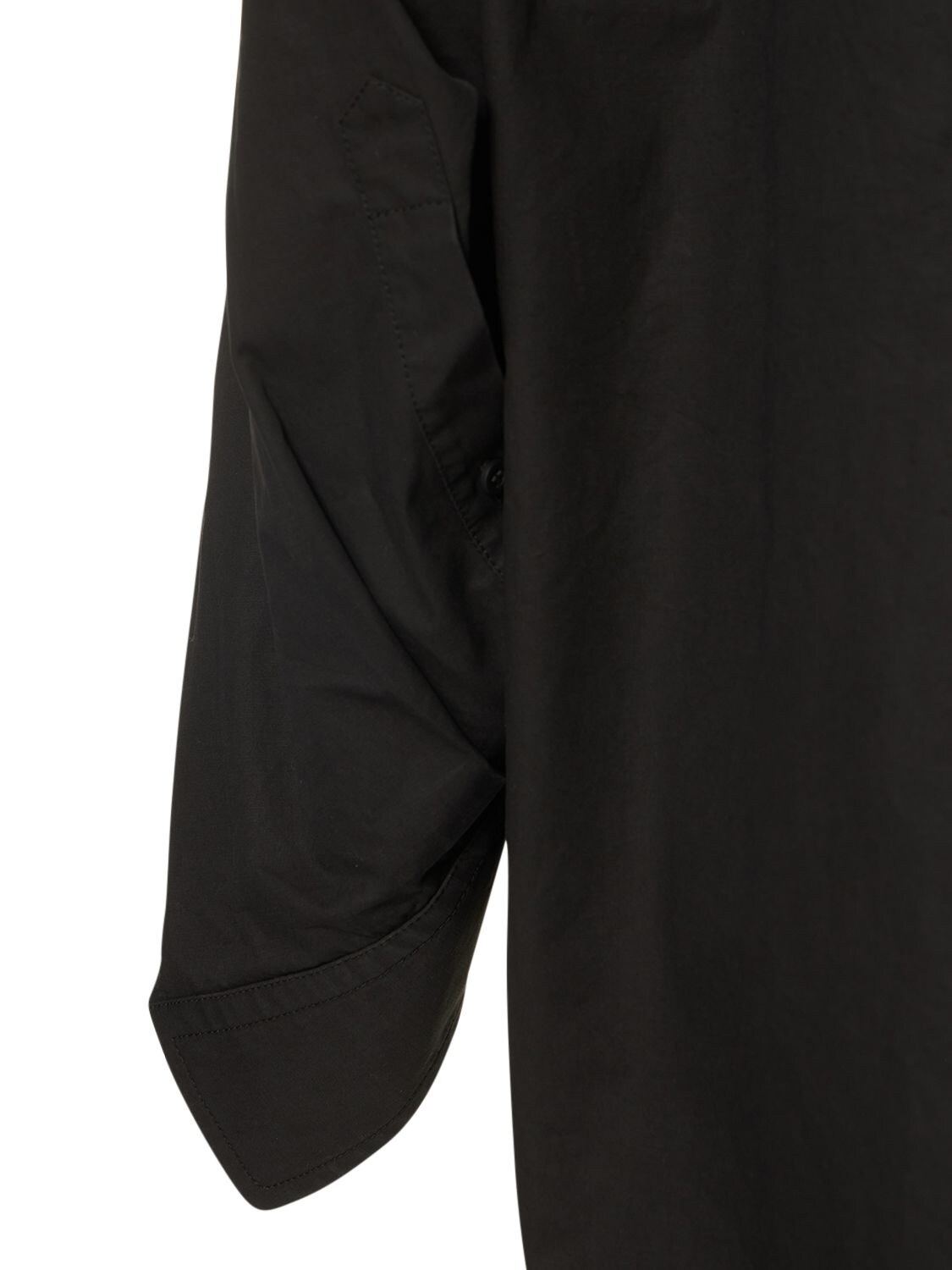 Shop Balenciaga Twisted Swing Poplin Shirt In Чёрный