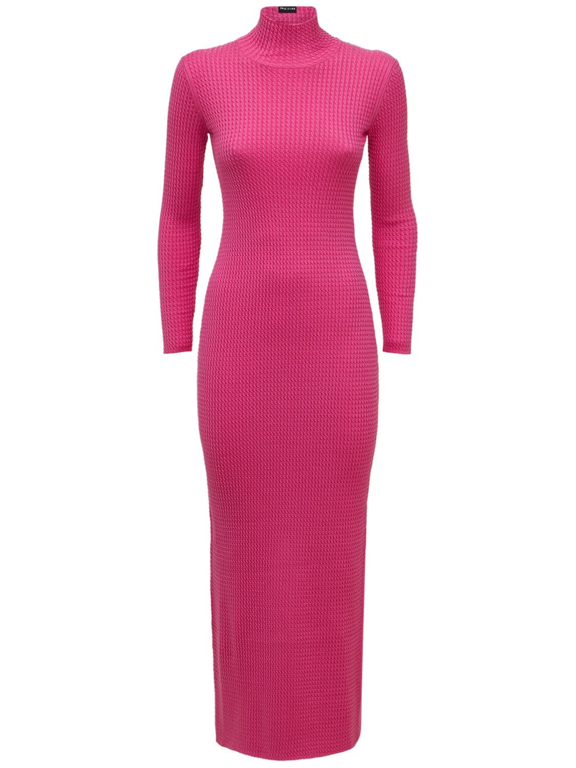 Fitted Wool Blend Knit Dress