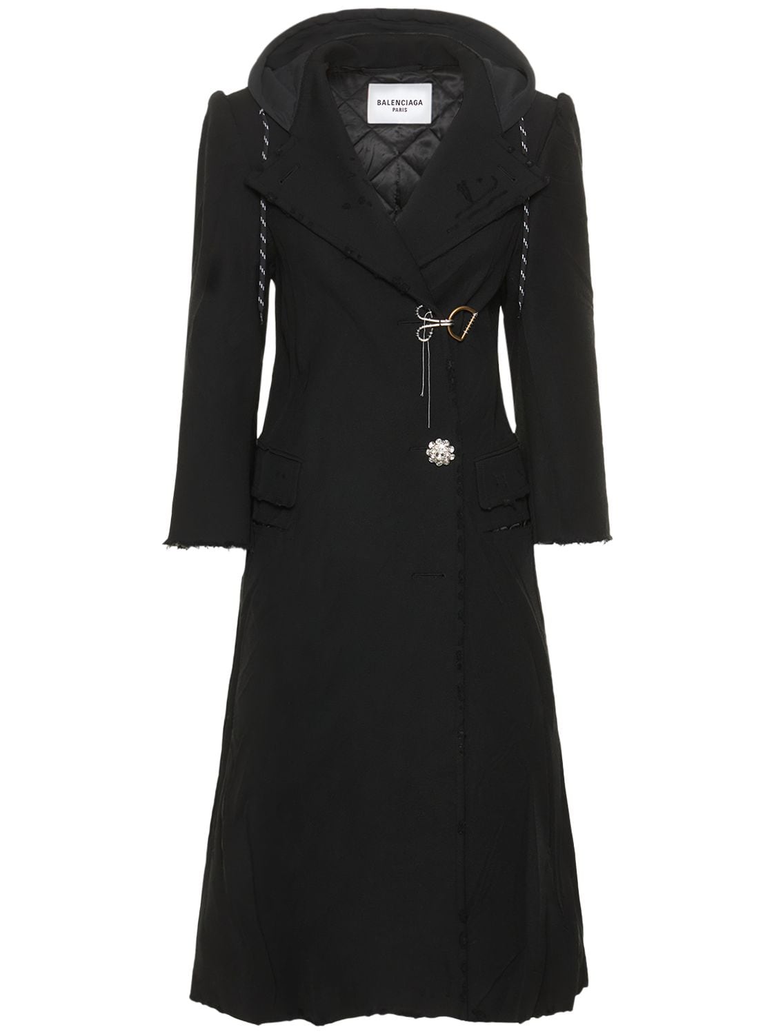 Shop Balenciaga Technical Stretch Gabardine Coat In Black
