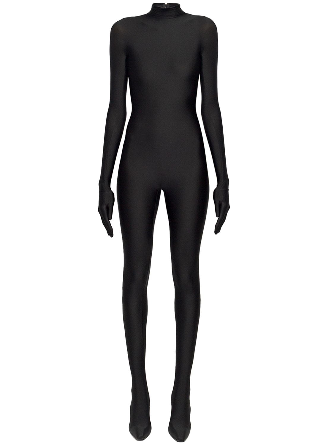 Balenciaga Falkon Glove-sleeve Bodysuit In Black | ModeSens