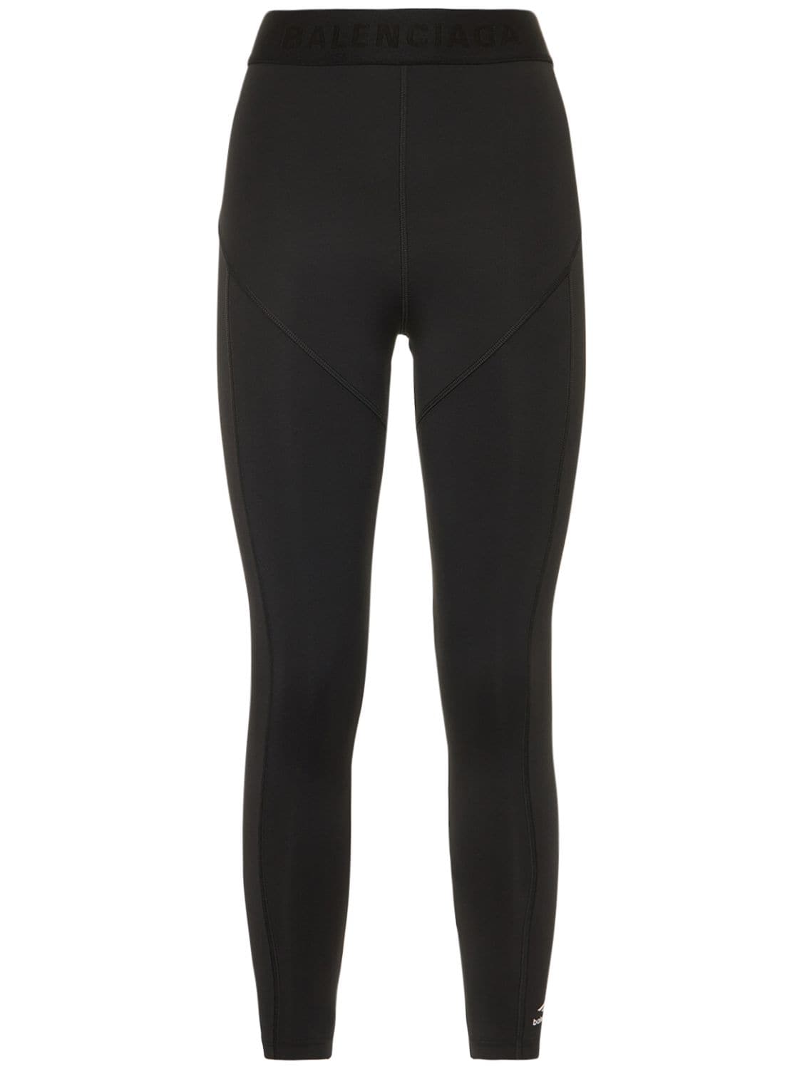 Balenciaga High Waisted leggings With Rear Logo in Black