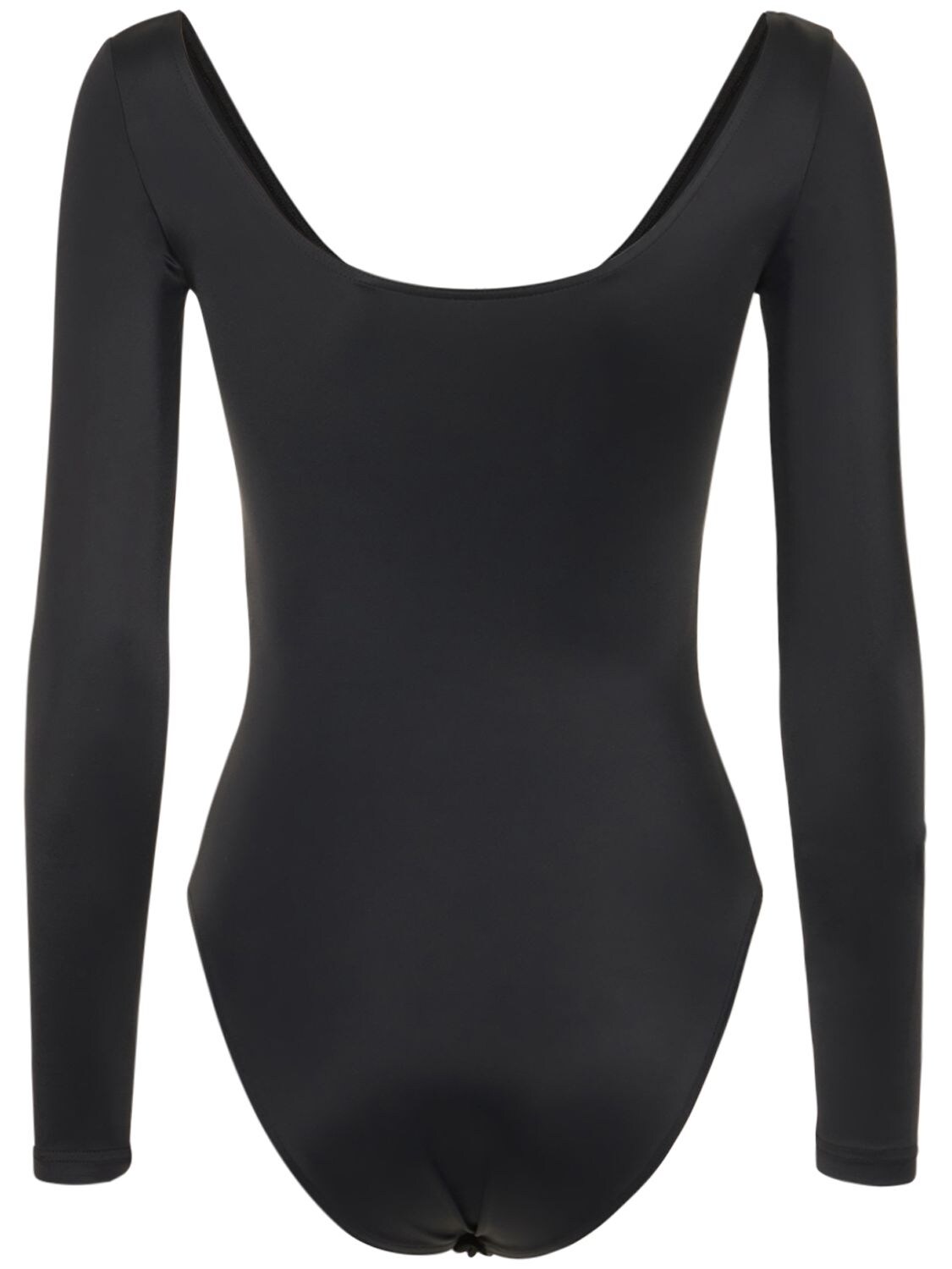 Shop Balenciaga Dancer Matte Spandex Bodysuit In Black