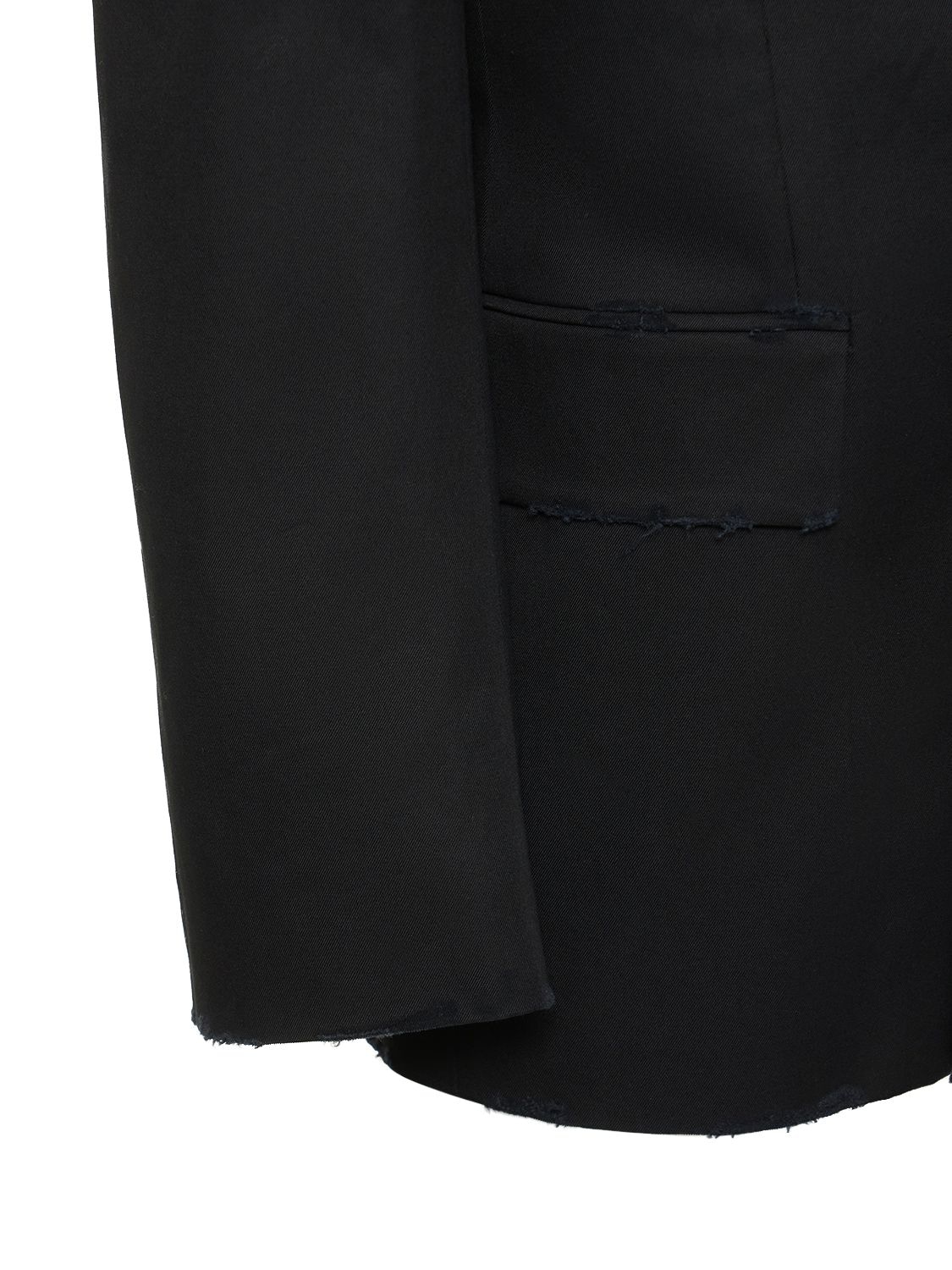Shop Balenciaga Shrunk Double Breast Jacket In Noir
