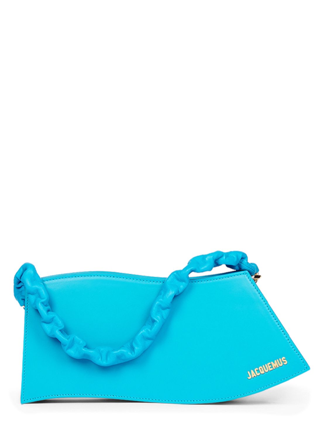 Jacquemus La Vague Leather Shoulder Bag In Turquoise ModeSens