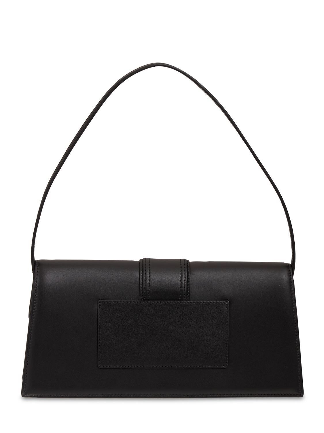 Shop Jacquemus Le Bambino Long Smooth Leather Bag In Black