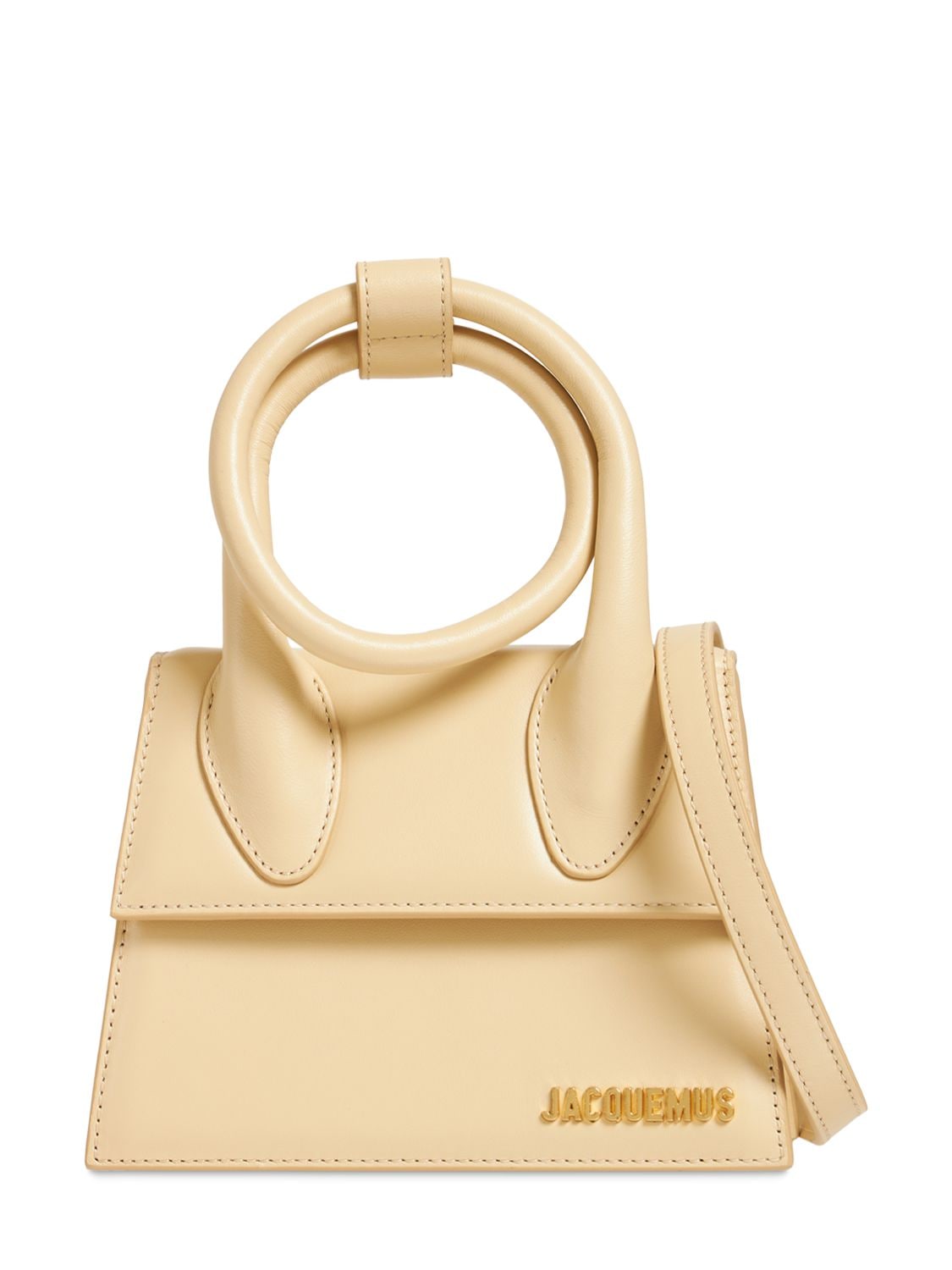 Jacquemus Le Chiquito Noeud Leather Shoulder Bag In Beige | ModeSens