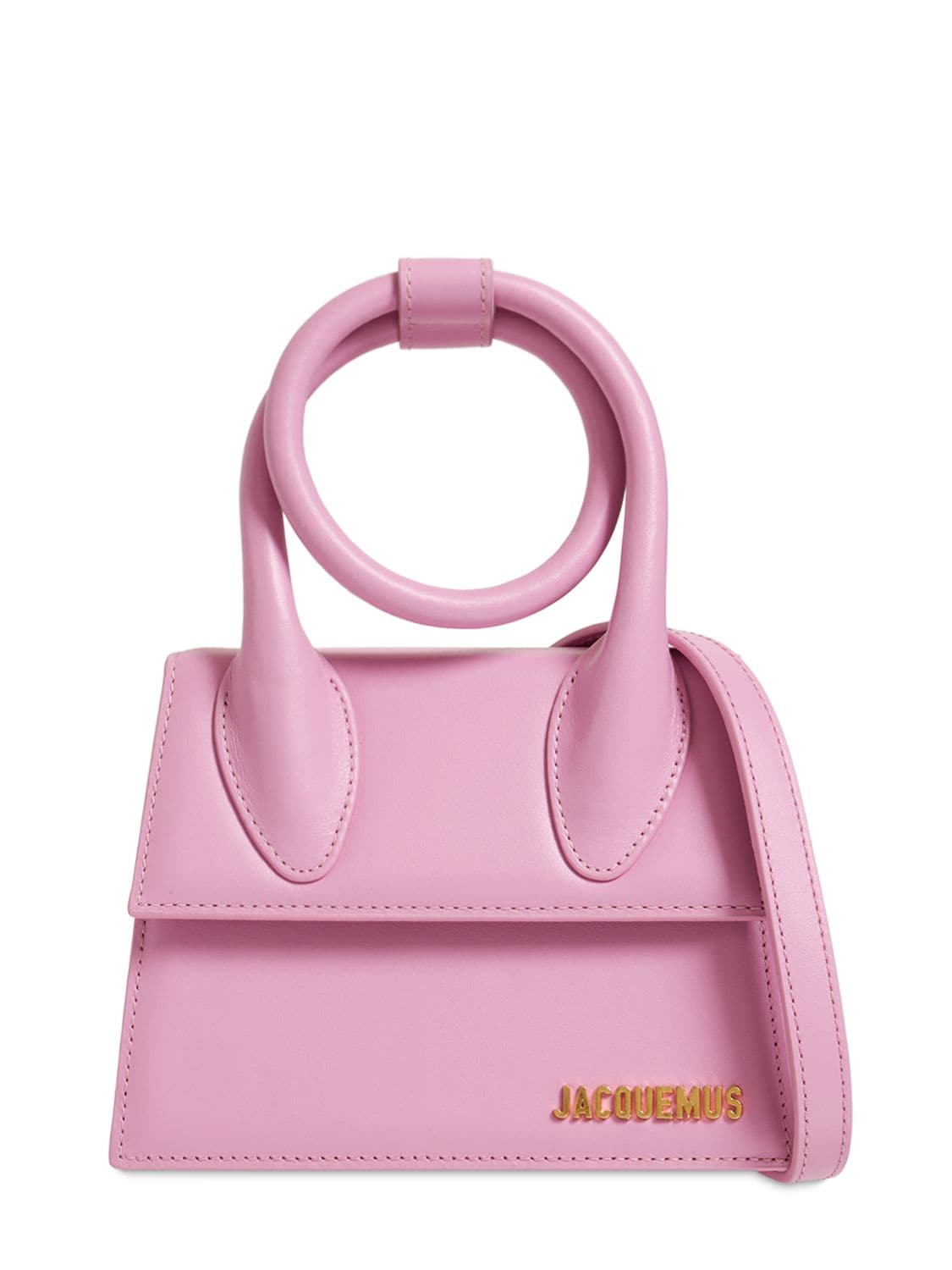 Jacquemus Le Chiquito Noeud Leather Shoulder Bag In Light Pink | ModeSens