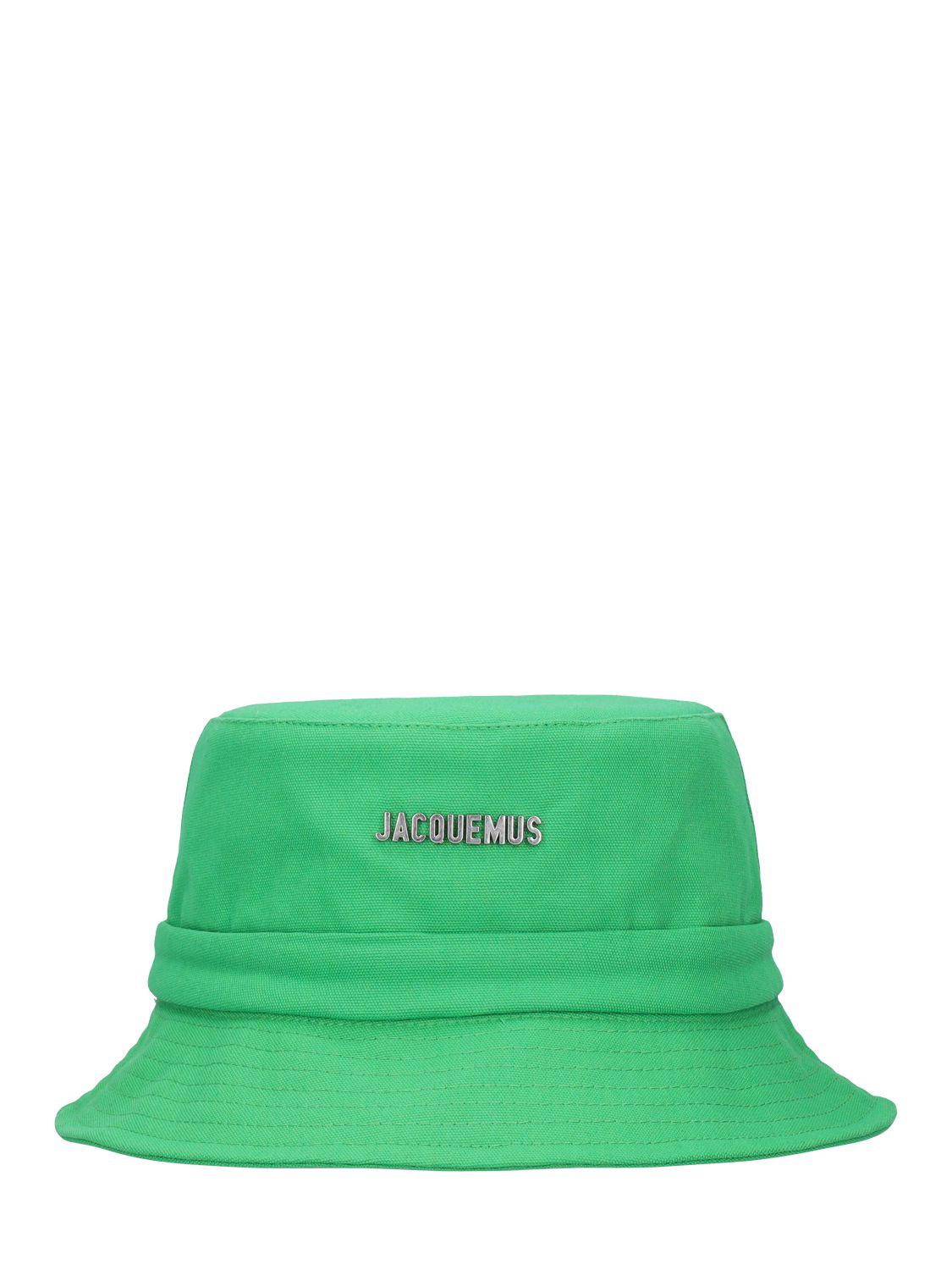 Jacquemus Le bob gadjo cotton logo bucket hat Green Luisaviaroma