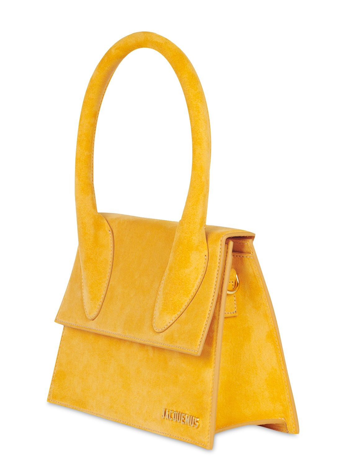 Jacquemus Le Grand Chiquito Suede Top Handle Bag In Оранжевый | ModeSens
