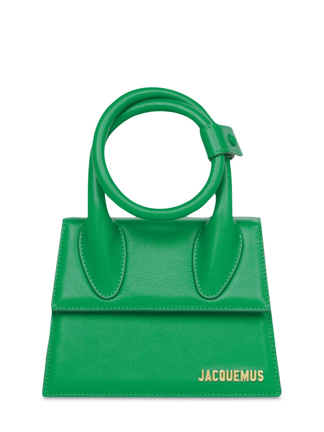 Jacquemus Le Chiquito Noeud Leather Shoulder Bag In Зелёный | ModeSens
