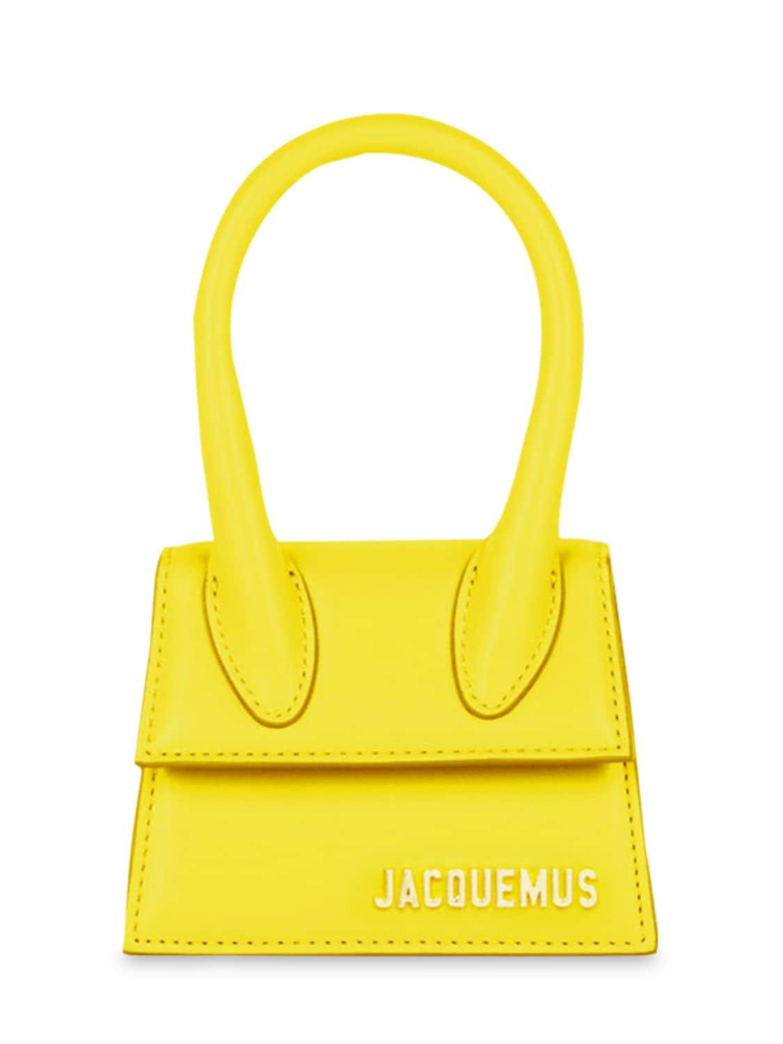 Jacquemus Le Chiquito皮革手提包 In Yellow