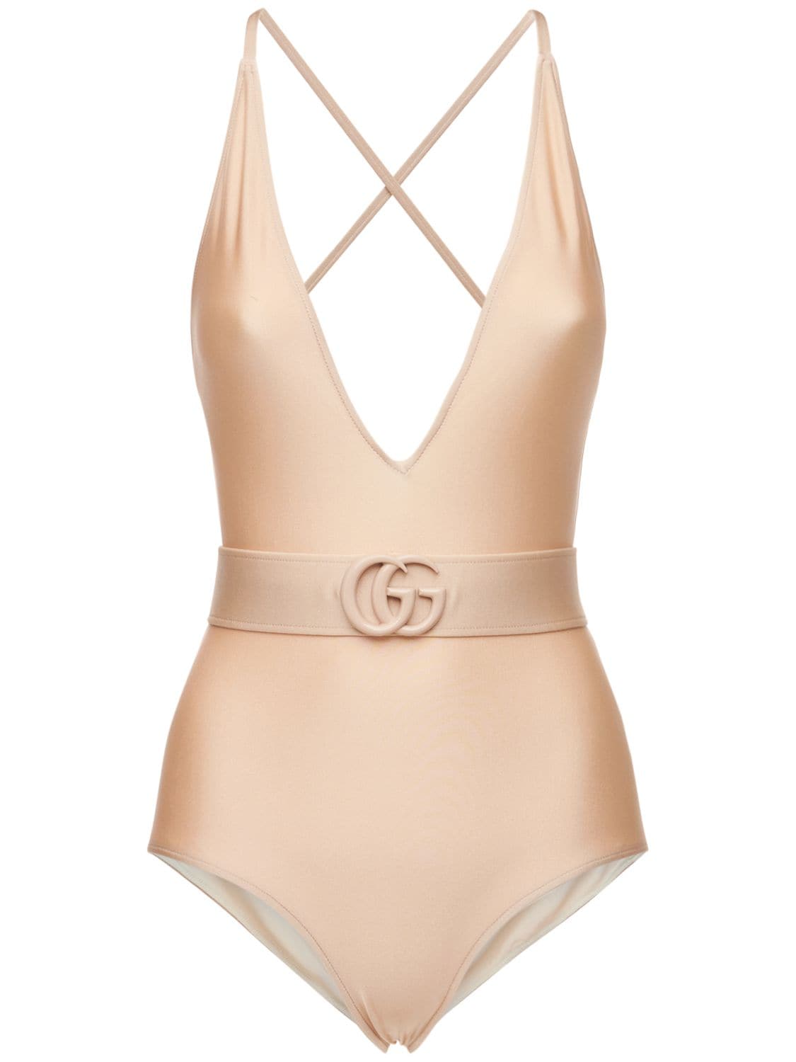 GUCCI Jersey Belted One Piece Swimsuit for Women