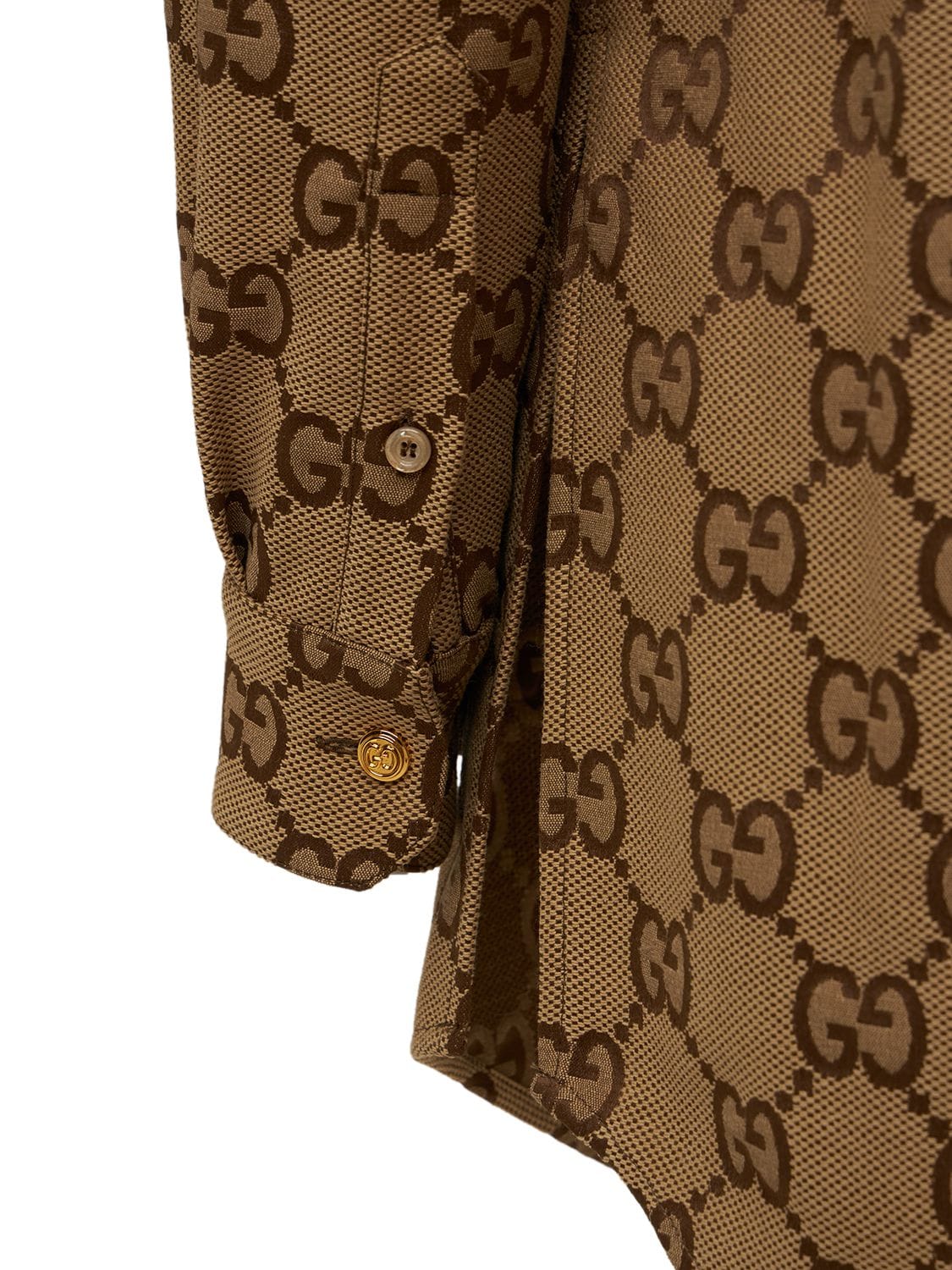 Gucci: Brown Maxi GG Shirt