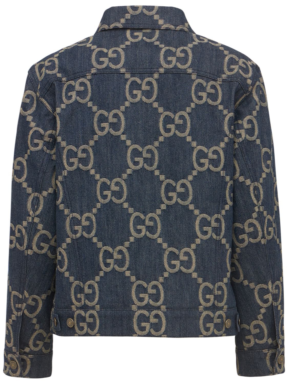 Gucci Gg-jacquard Embroidered Jacket Jacket 8 - Denim