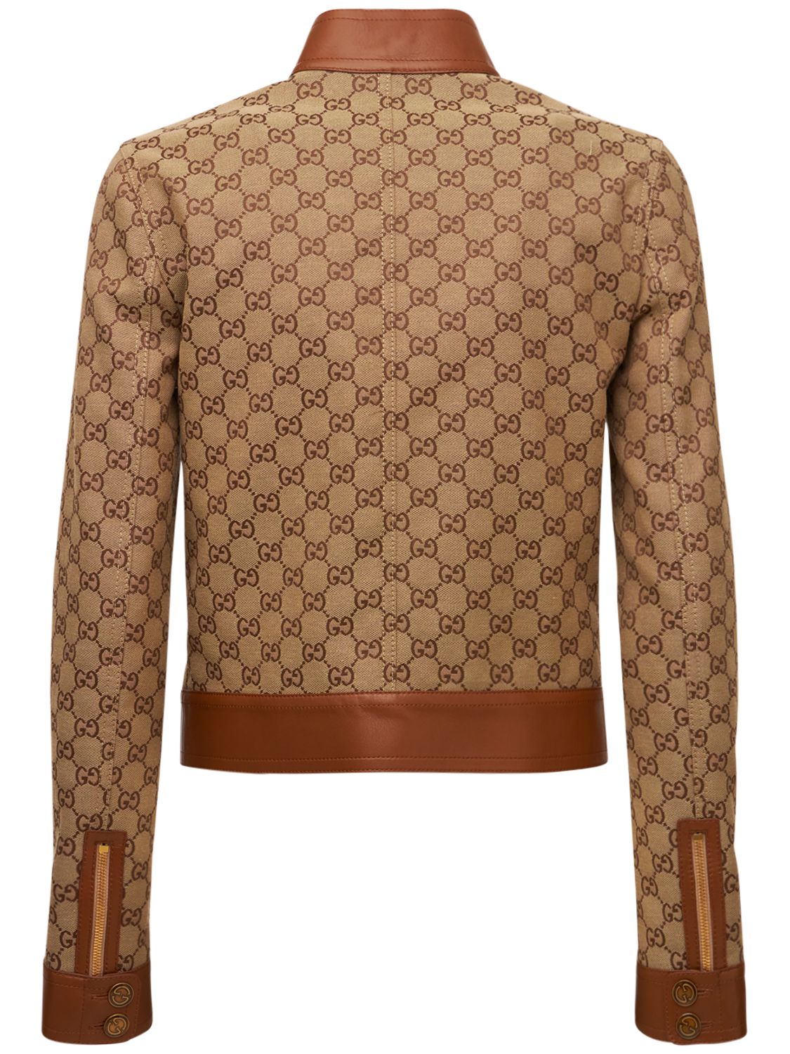 GG Supreme Canvas Bomber Jacket in Brown - Gucci