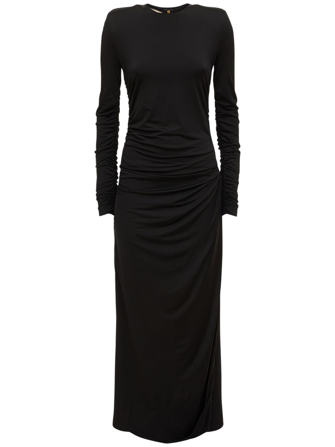 Gucci Stretch Jersey Midi Dress In Black | ModeSens