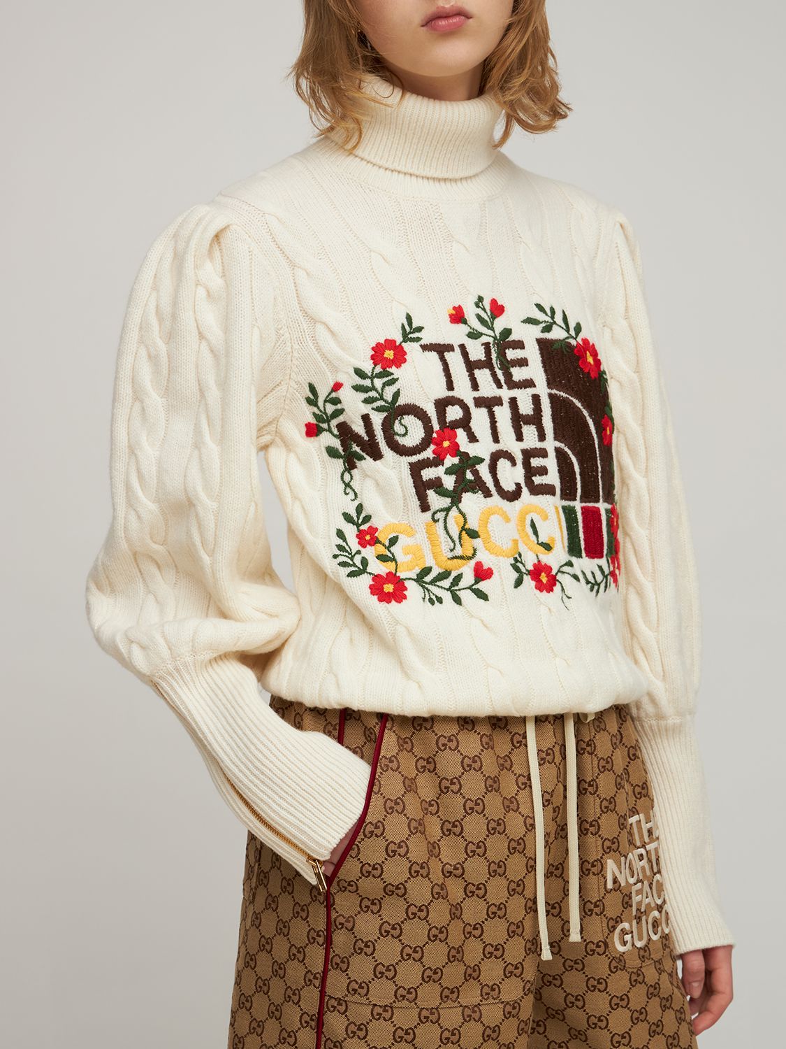 X The North Face Floral ウールセーター