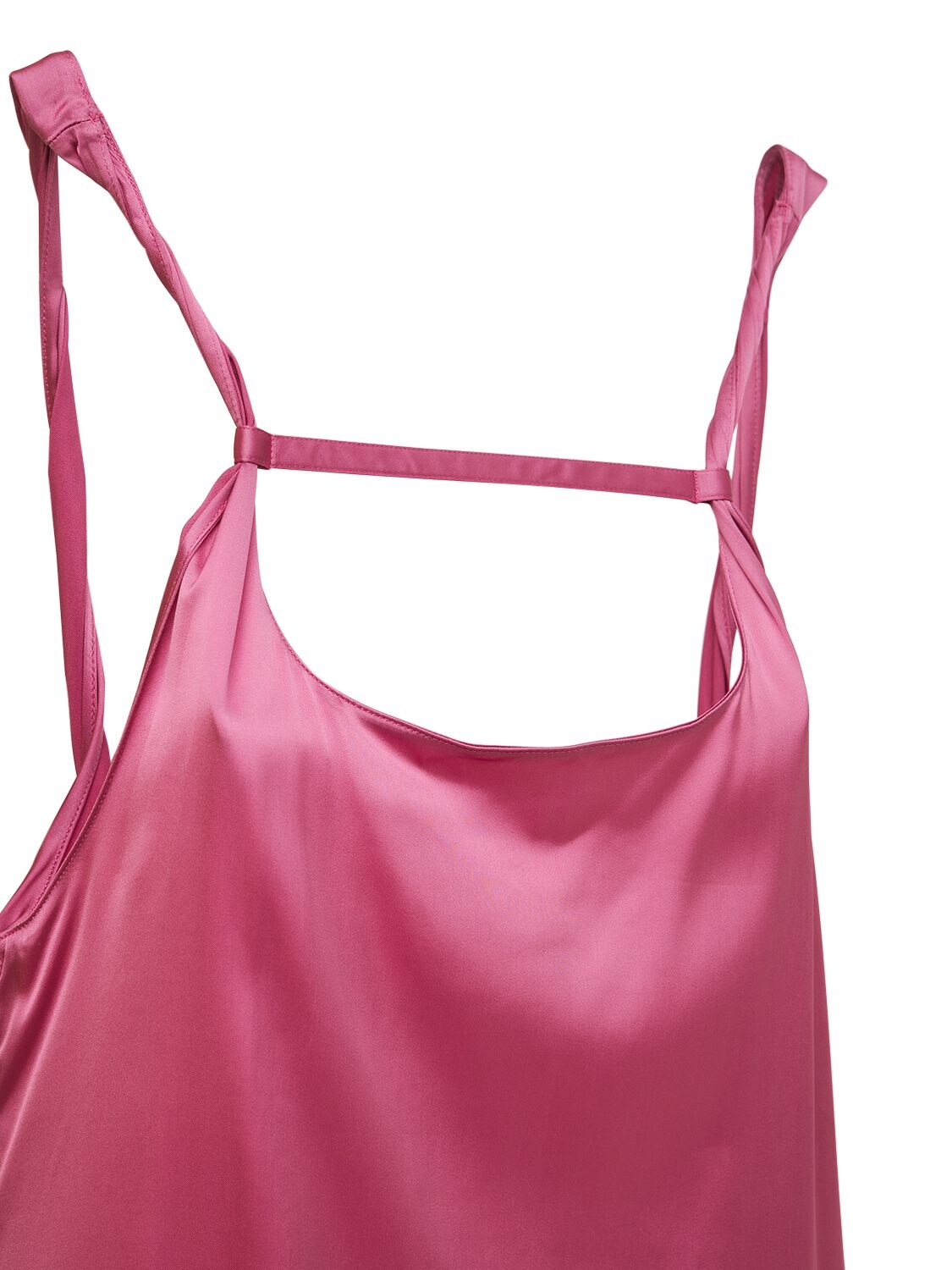 JACQUEMUS LA ROBE MENTALO VISCOSE SATIN LONG DRESS 
