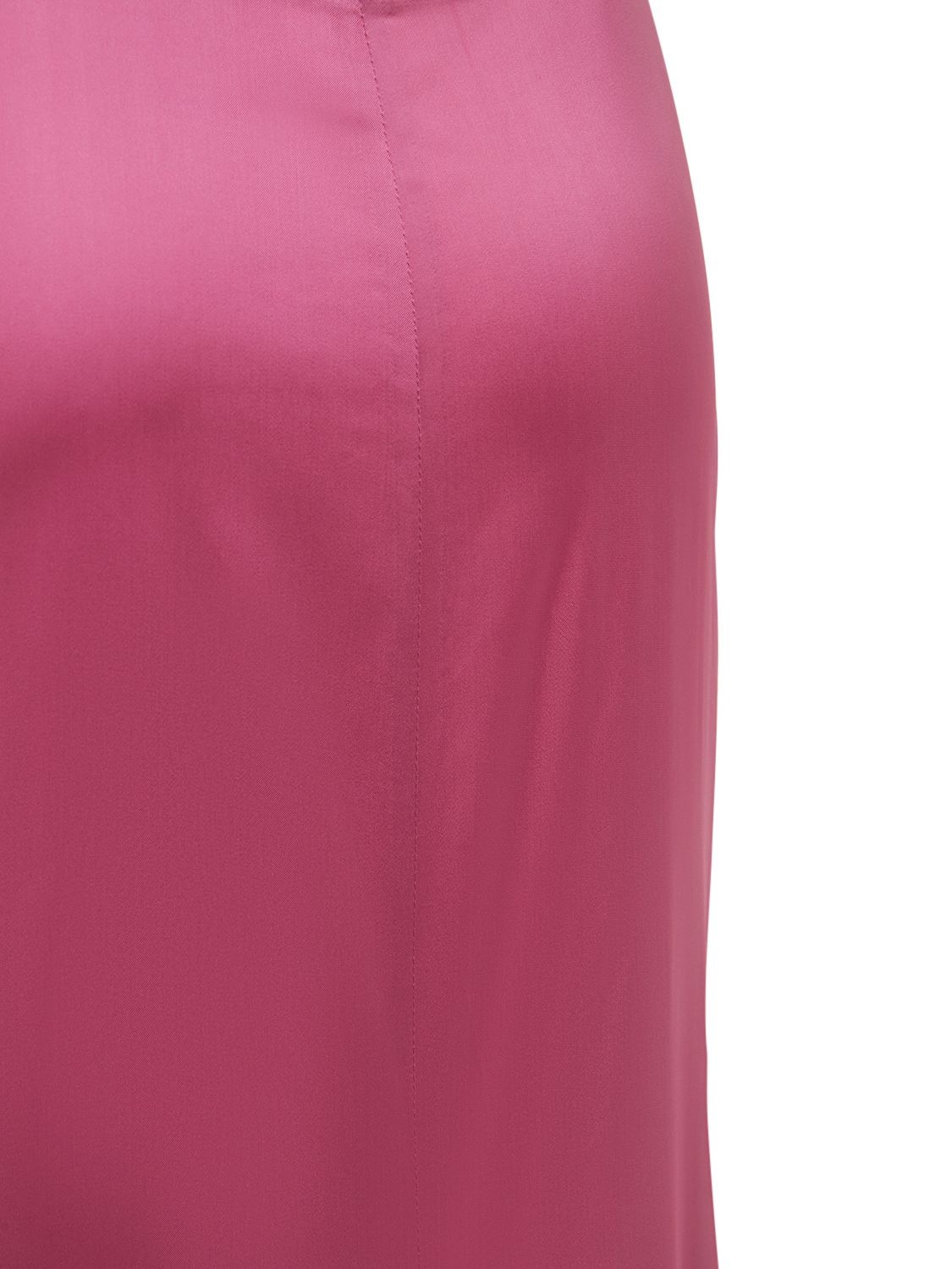 JACQUEMUS LA ROBE MENTALO VISCOSE SATIN LONG DRESS 