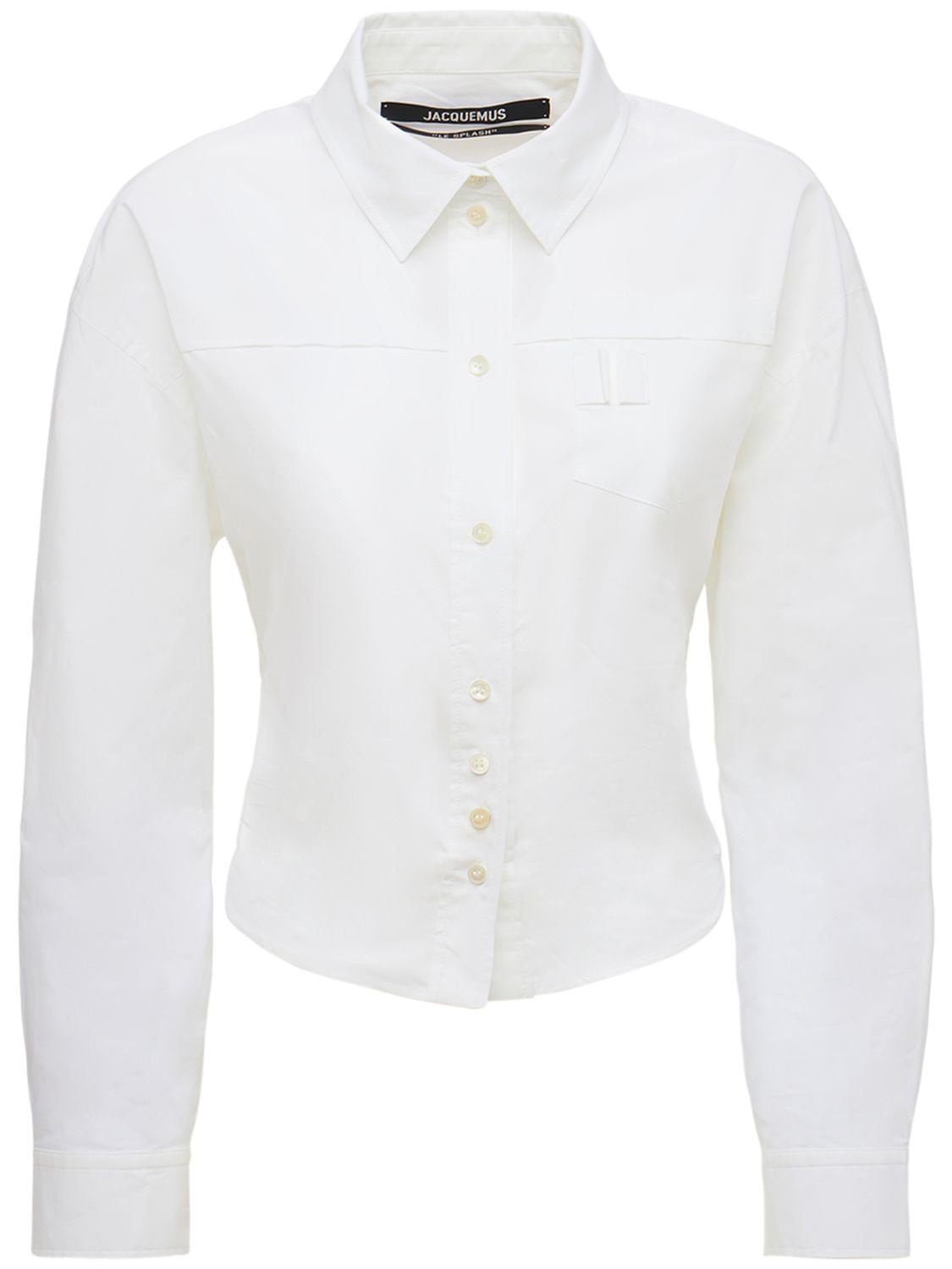 Jacquemus La Chemise Aqua Cotton Poplin Shirt In Белый