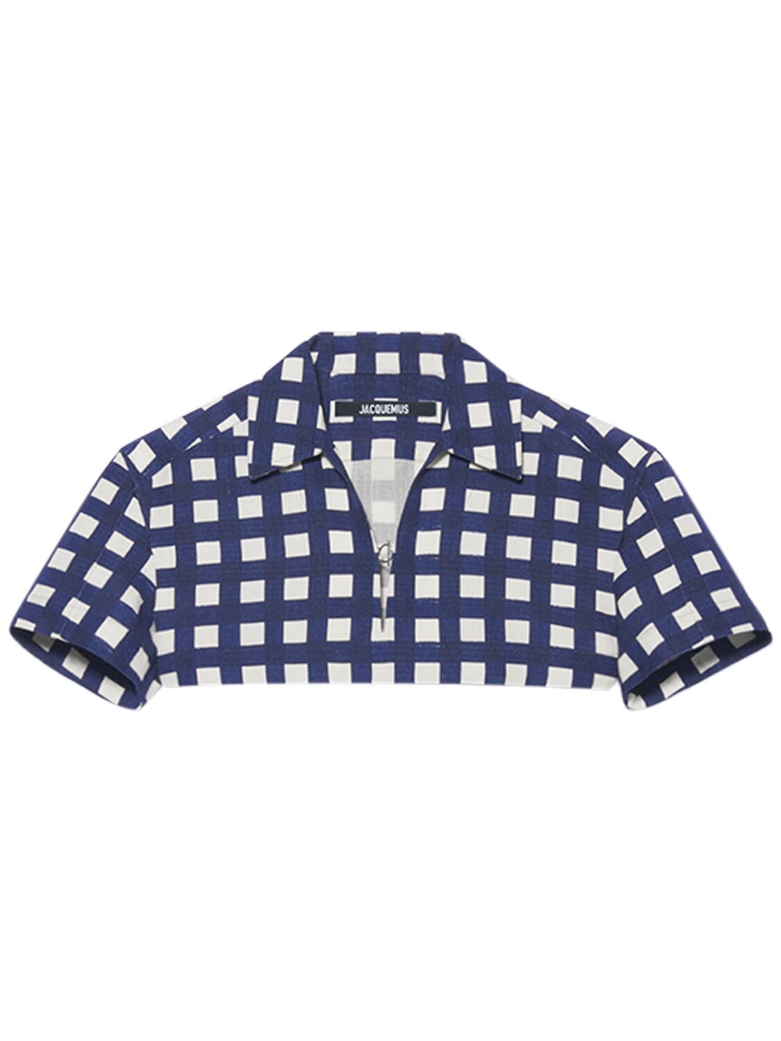 JACQUEMUS LE HAUT BEBI SILK BLEND CROPPED SHIRT