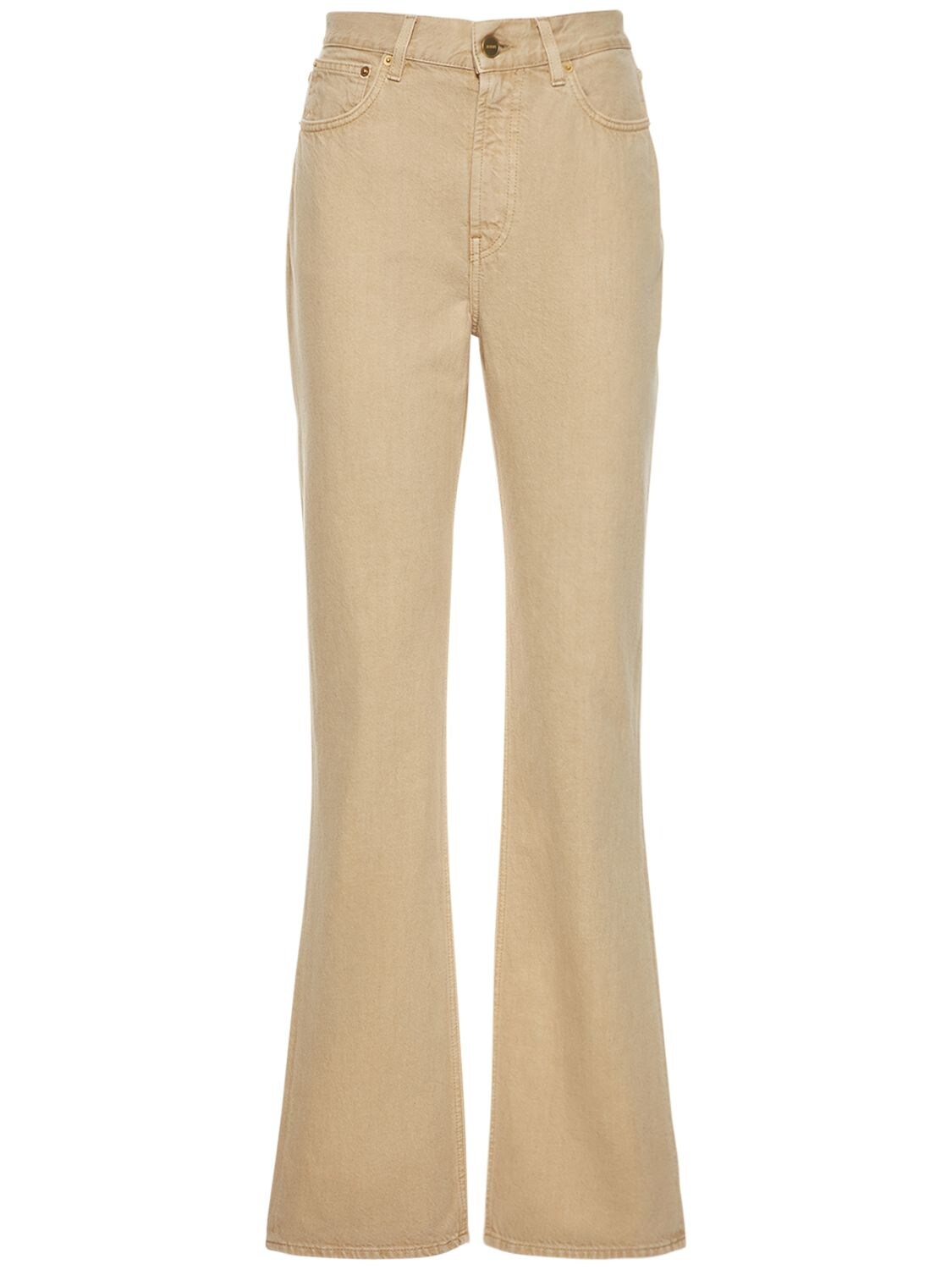 Jacquemus Le De Nimes Denim High Waisted Jeans In Beige | ModeSens