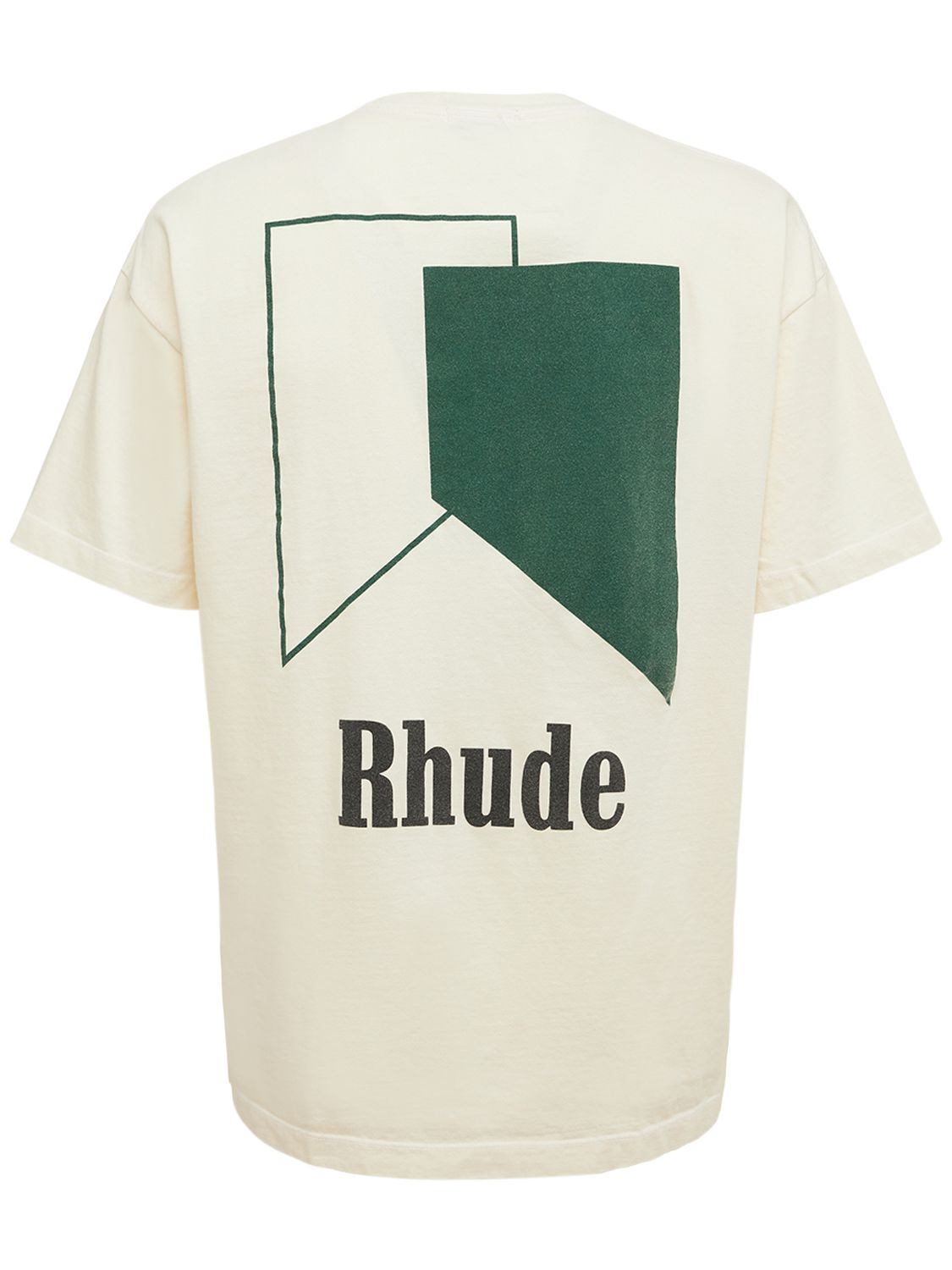 Rhude - Track logo printed cotton t 