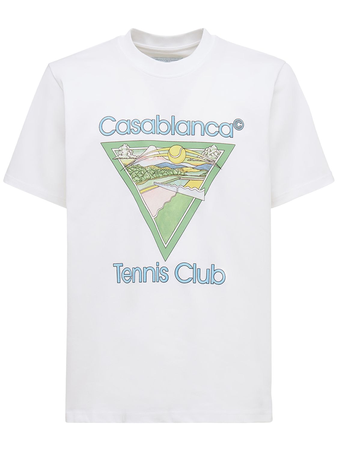 Tennis Club Print Cotton T-shirt