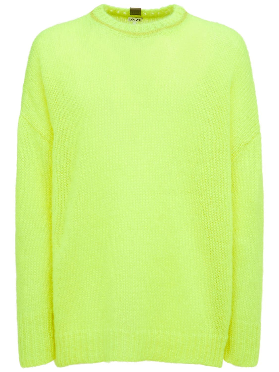 Loewe - Light mohair sweater - Neon Yellow | Luisaviaroma