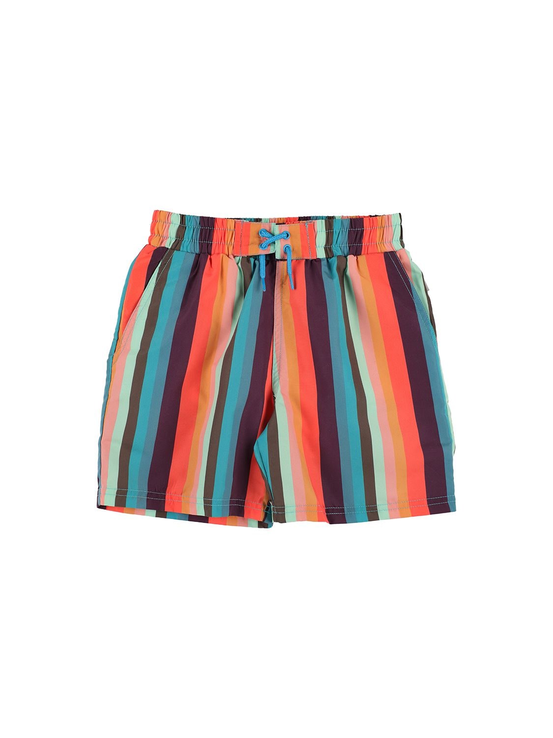 PAUL SMITH JUNIOR STRIPED TECH SWIM SHORTS