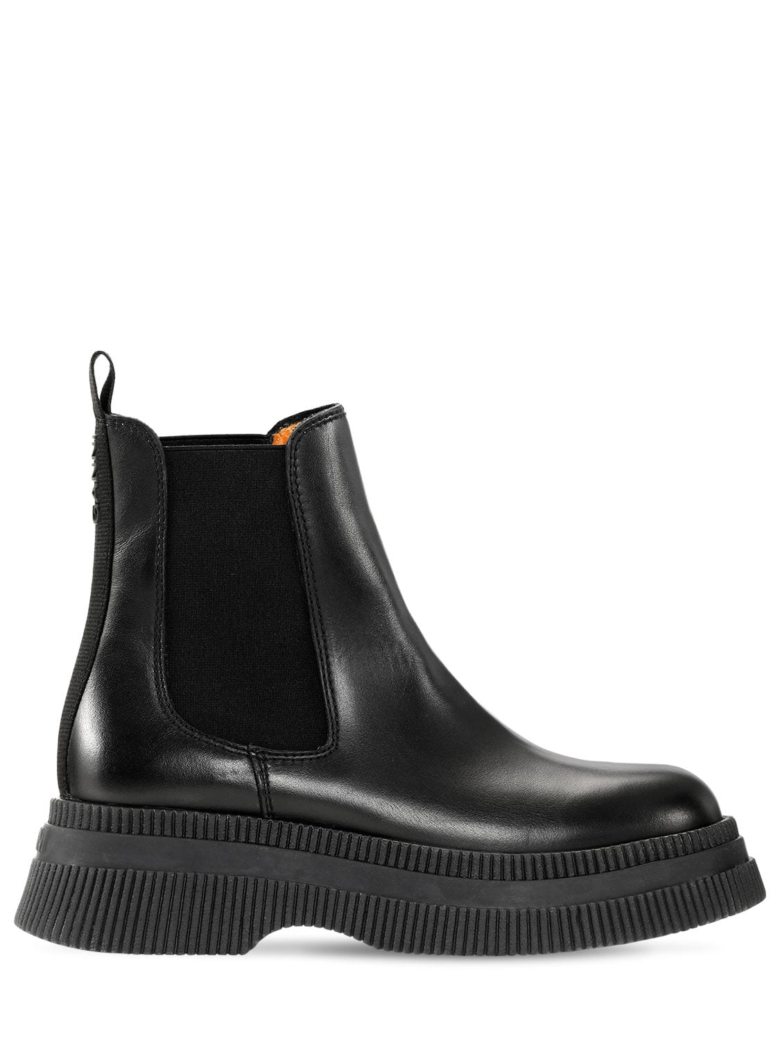 Ganni 55mm Leather Chelsea Boots In Black | ModeSens