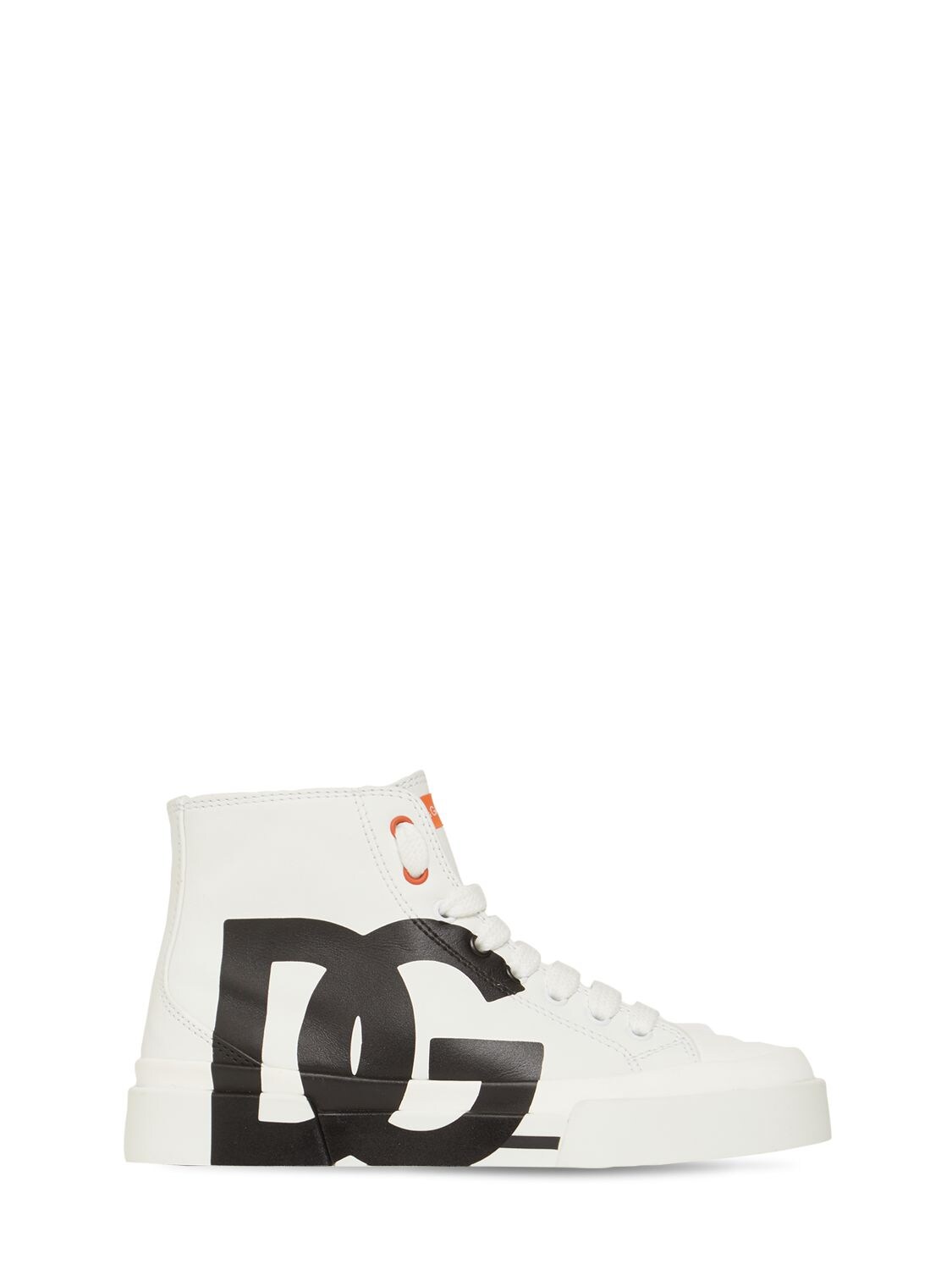 Logo Leather Blend High Top Sneakers