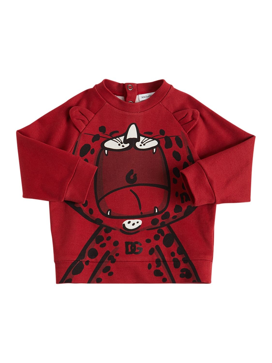 Dolce & Gabbana Babies' Printed Cotton Sweatshirt In Red