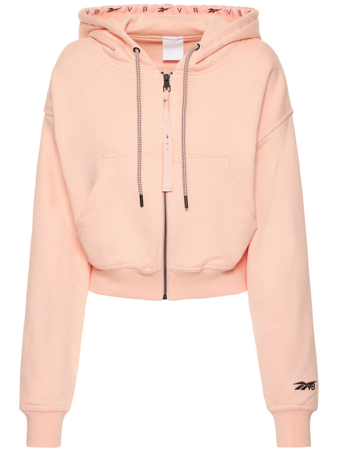 VICTORIA BECKHAM ZIP-UP COTTON HOODIE