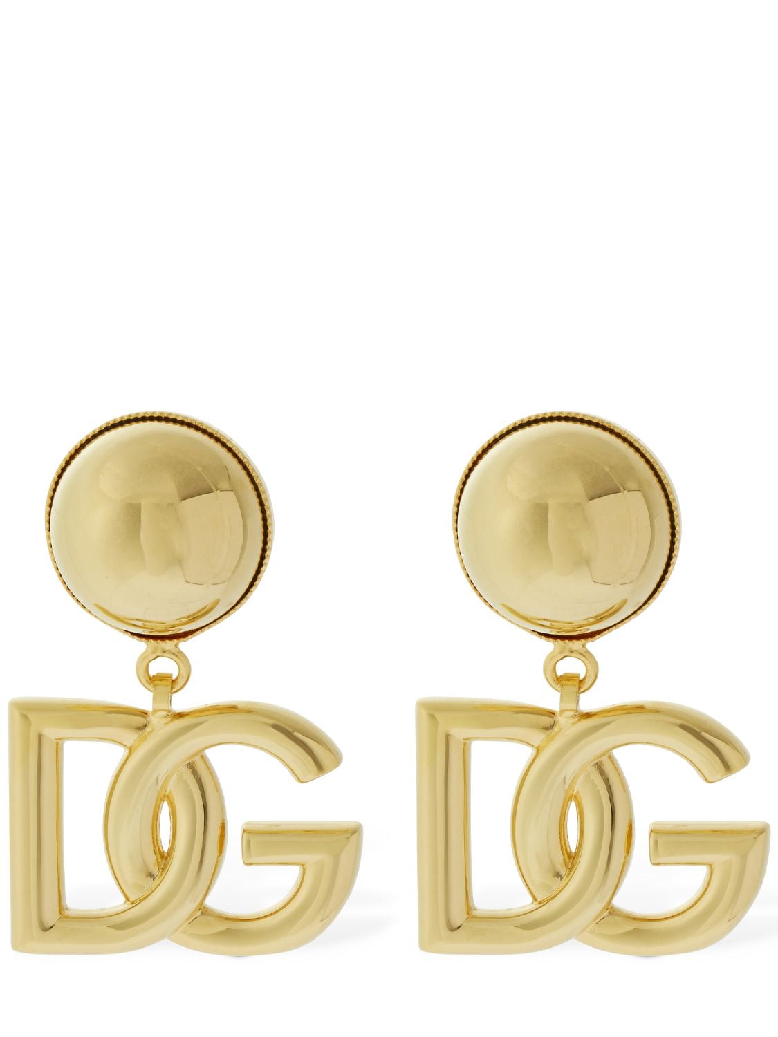 Dolce & Gabbana Pop Dg Clip-on Earrings In Gold