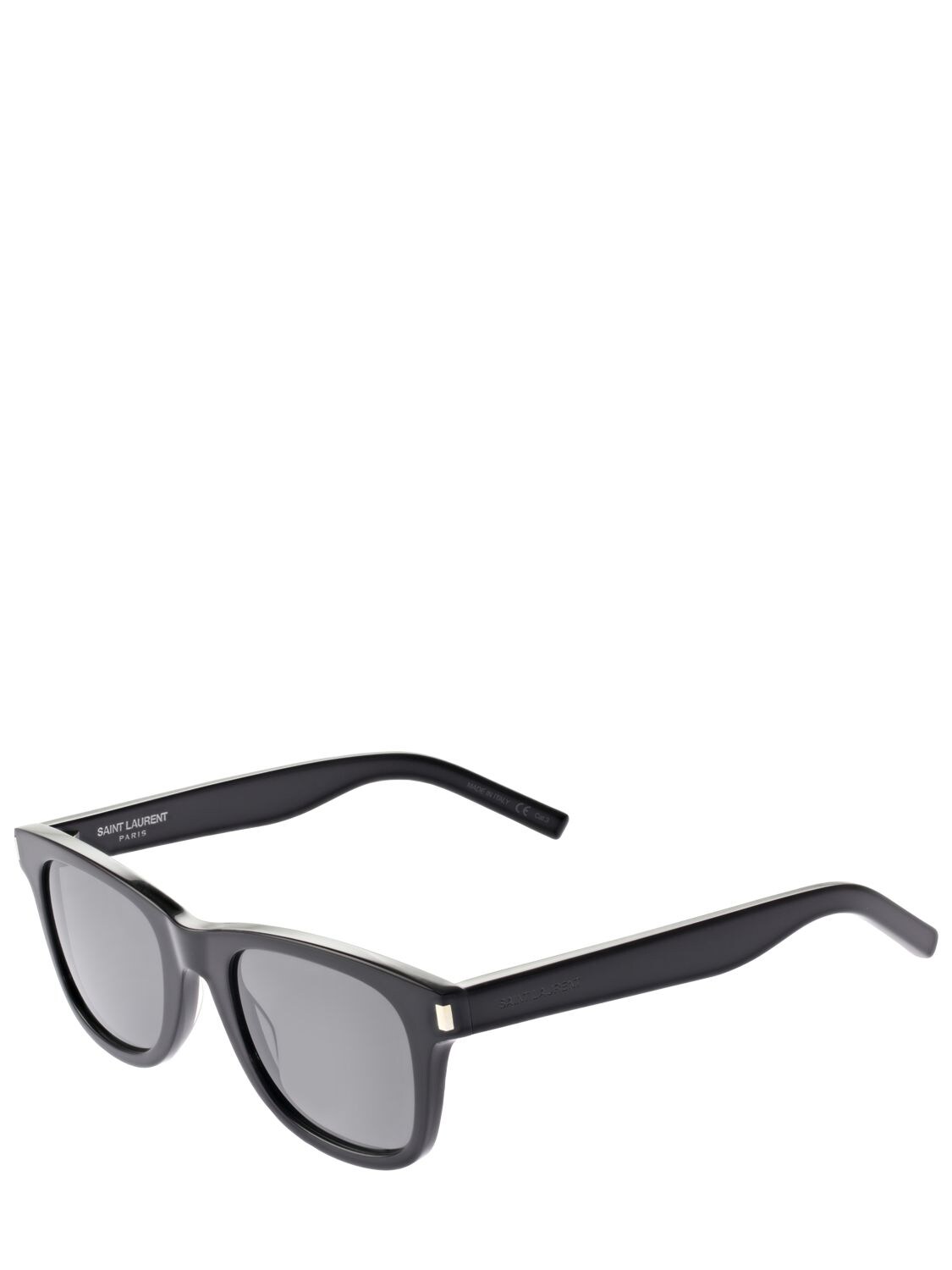 Shop Saint Laurent Classic Sl 51 Acetate Sunglasses In Black