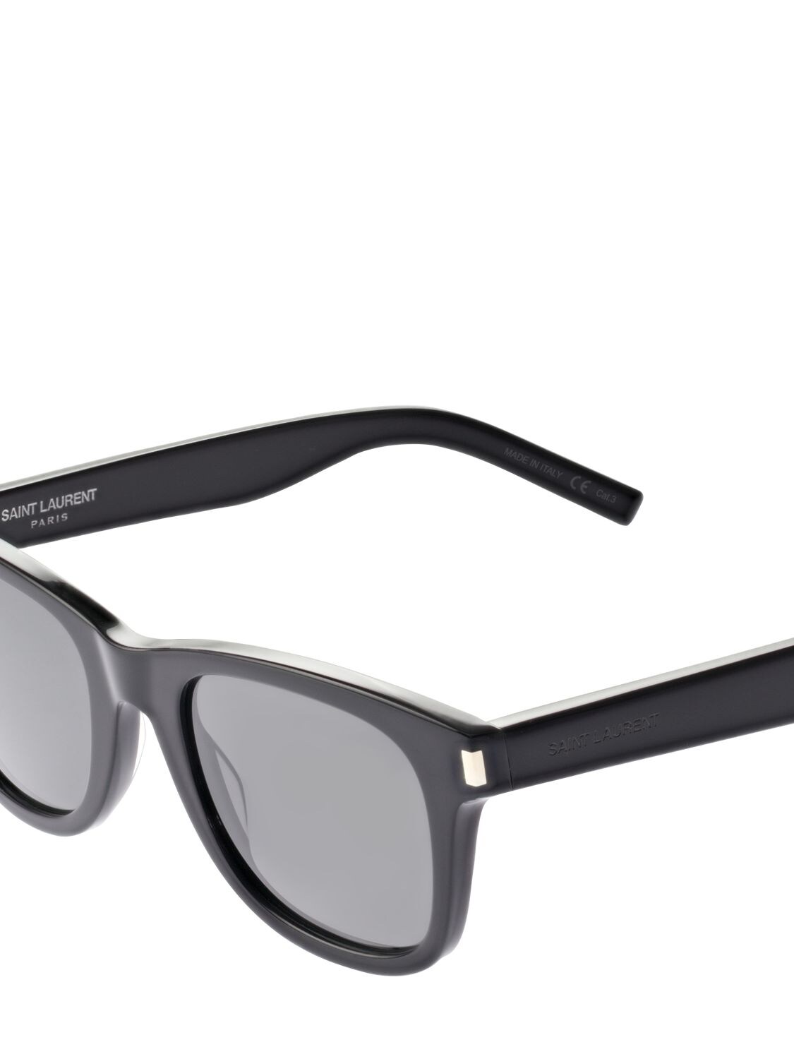 Shop Saint Laurent Classic Sl 51 Acetate Sunglasses In Black