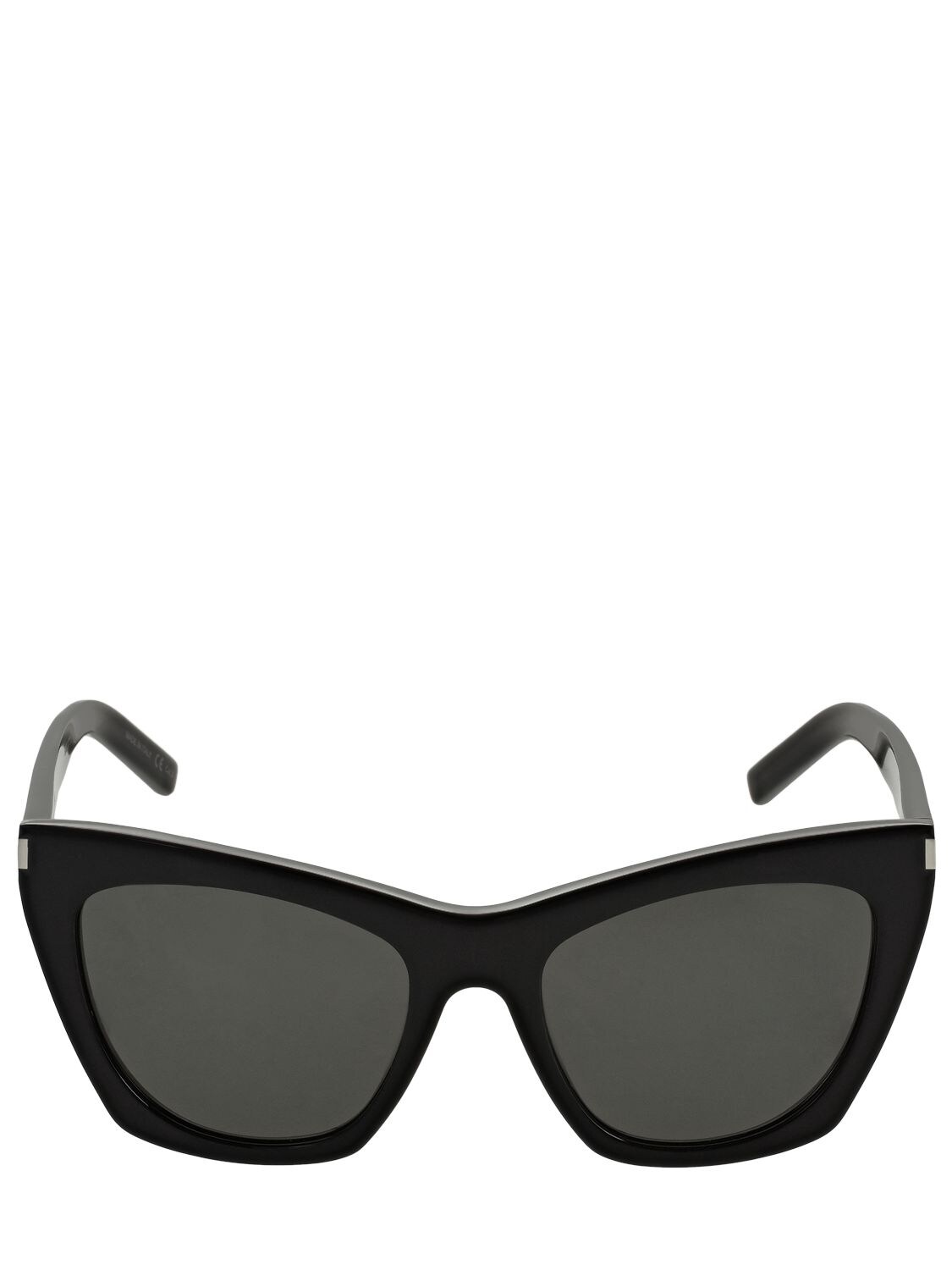 Shop Saint Laurent Sl 214 Kate Acetate Sunglasses In Black,grey