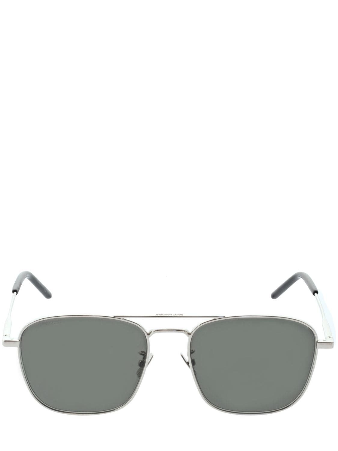 Saint Laurent Sl 309 Round Metal Sunglasses In Silver | ModeSens