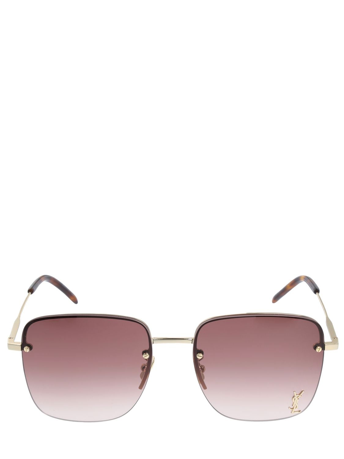 Saint Laurent Ysl Sl 312 M Sunglasses In Gold