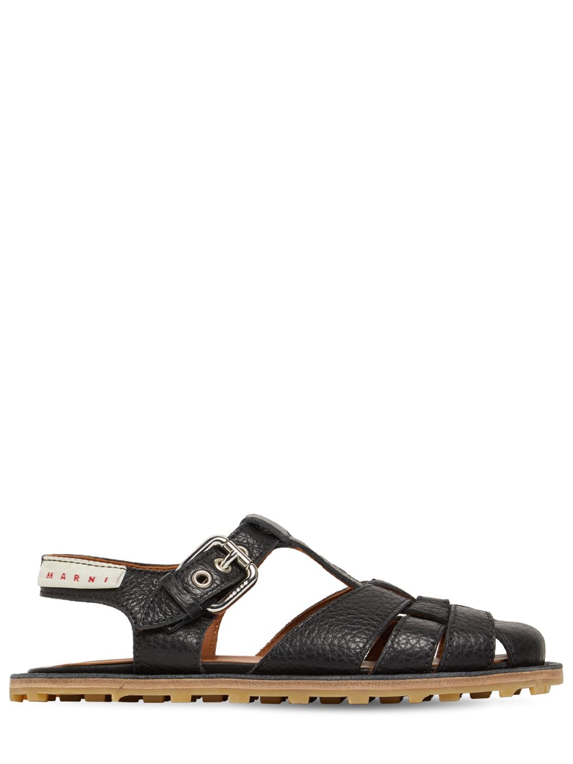 Marni 10mm Fisherman Leather Sandals In 블랙 | ModeSens