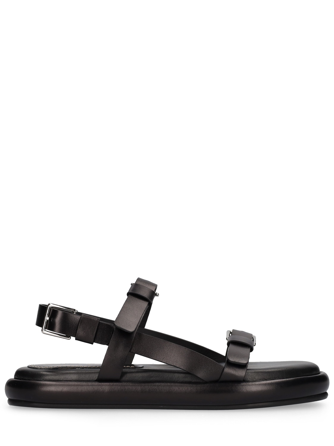 Proenza Schouler Pipe Dual-buckle Sporty Slingback Sandals In Black ...