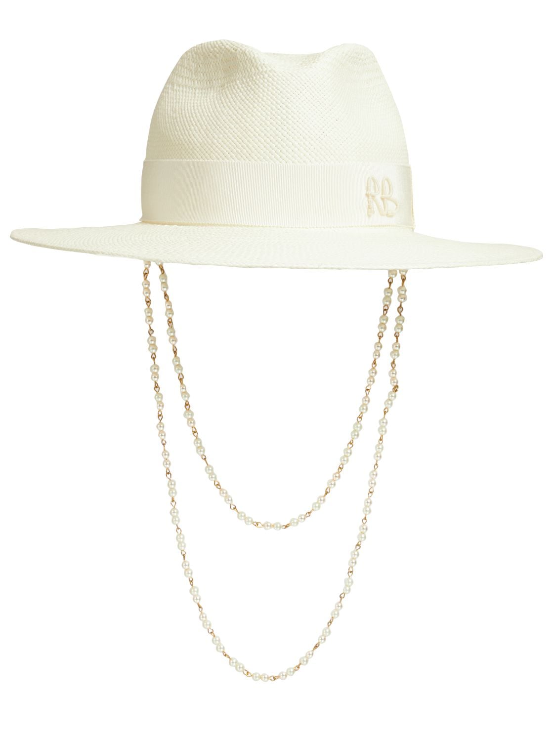Image of Straw Boater Hat W/ Chin Straps