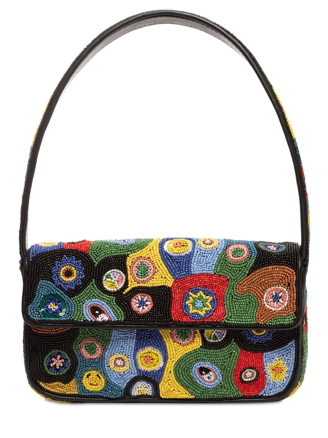 Staud Tommy Beaded Millefiori Shoulder Bag In Multicolor