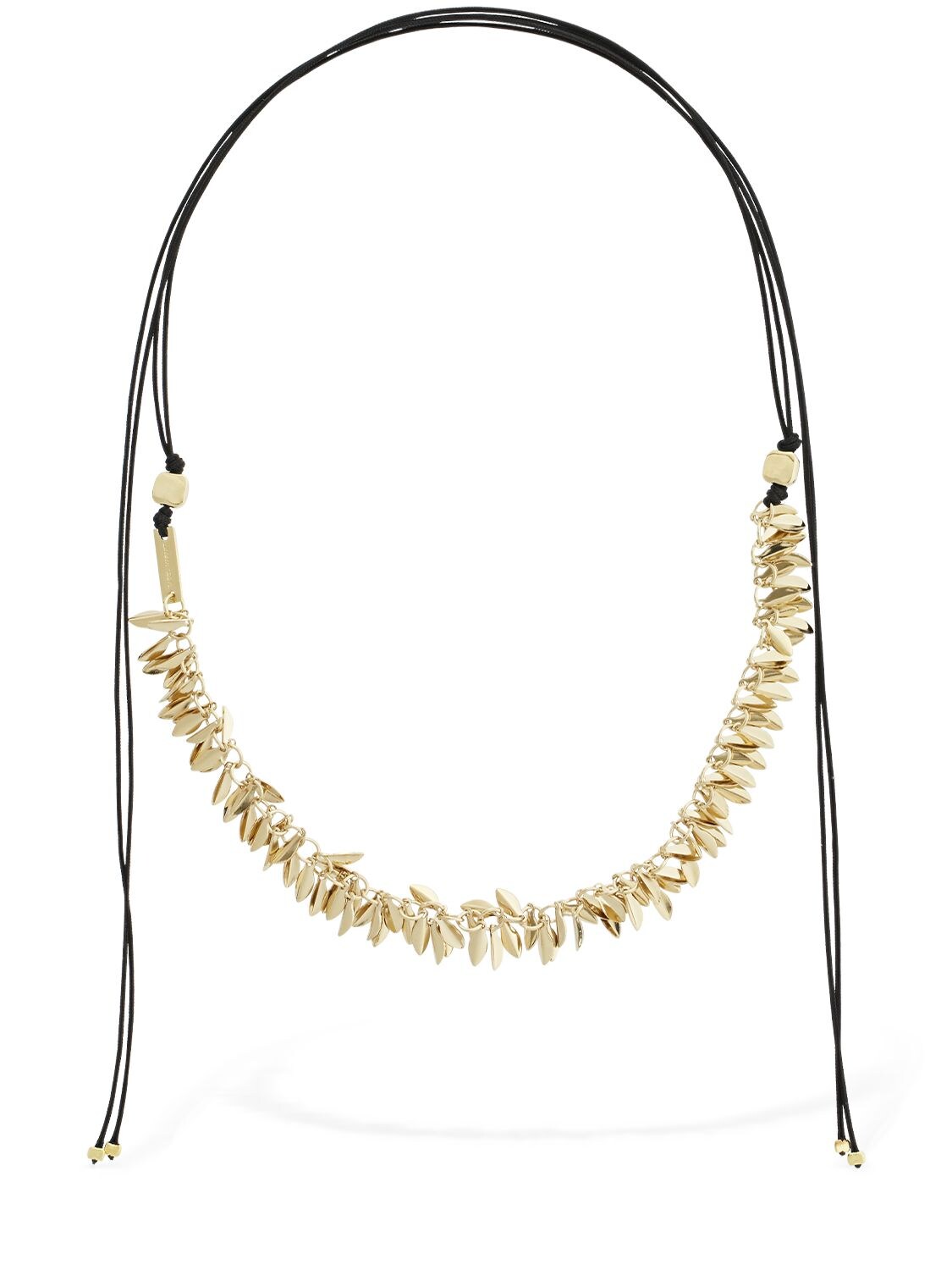 ISABEL MARANT SHINY LEAF ADJUSTABLE NECKLACE 