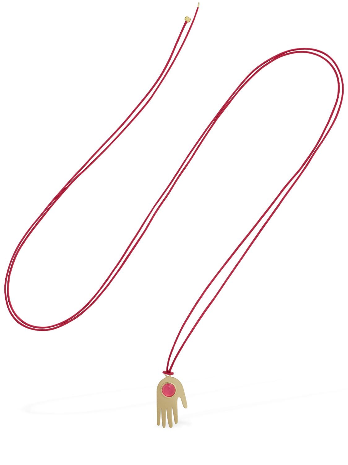 Shop Isabel Marant Moonlight Long Necklace In Fuchsia,gold